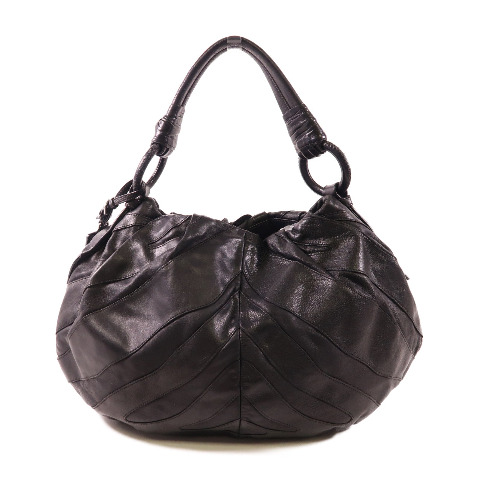 PRADA 皮革Shoulder Bag銀扣肩背袋