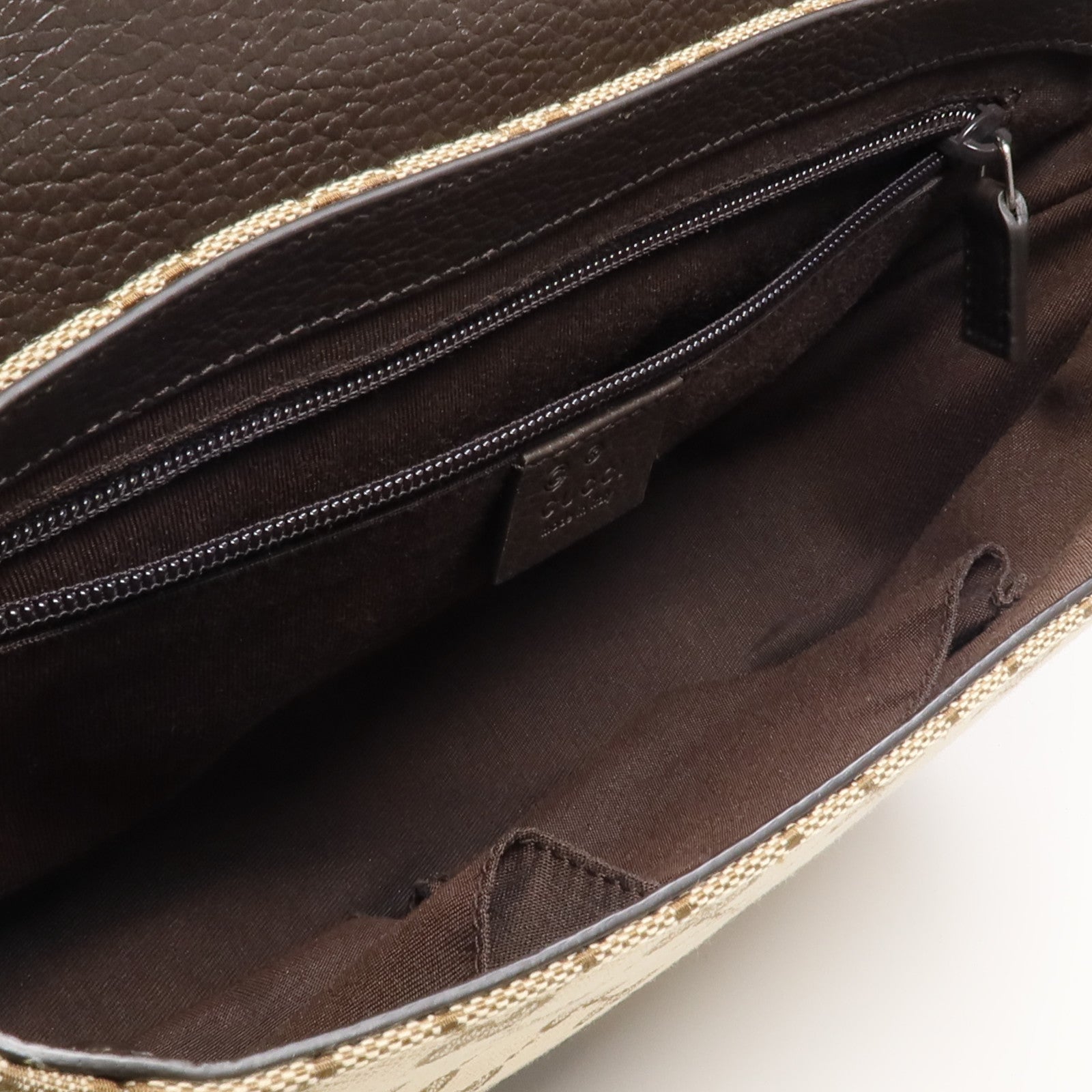 GUCCI 帆布Shoulder/Messenger Bag銀扣肩背袋