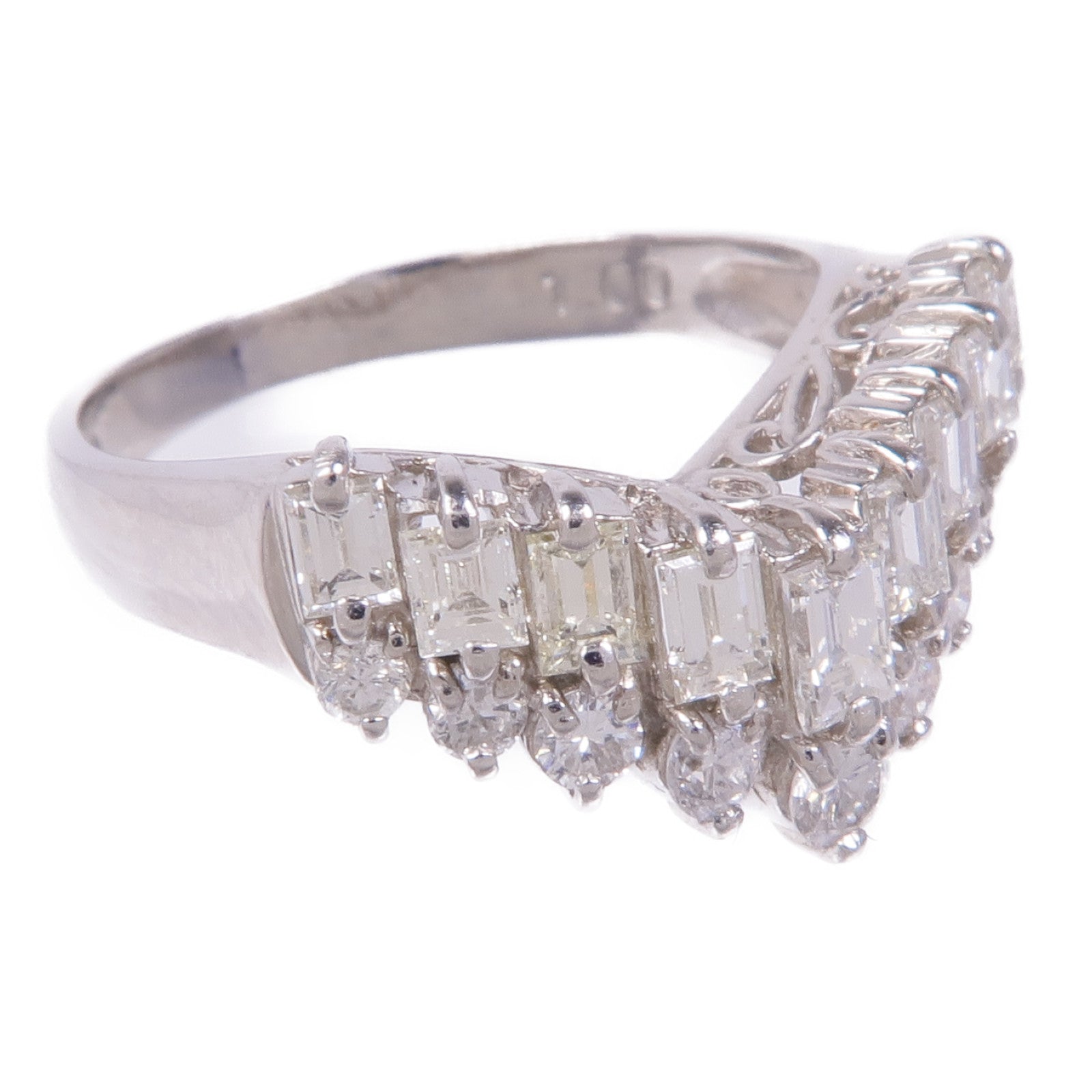 JEWELRY Diamond Ring PT900 Platinum US#5.5