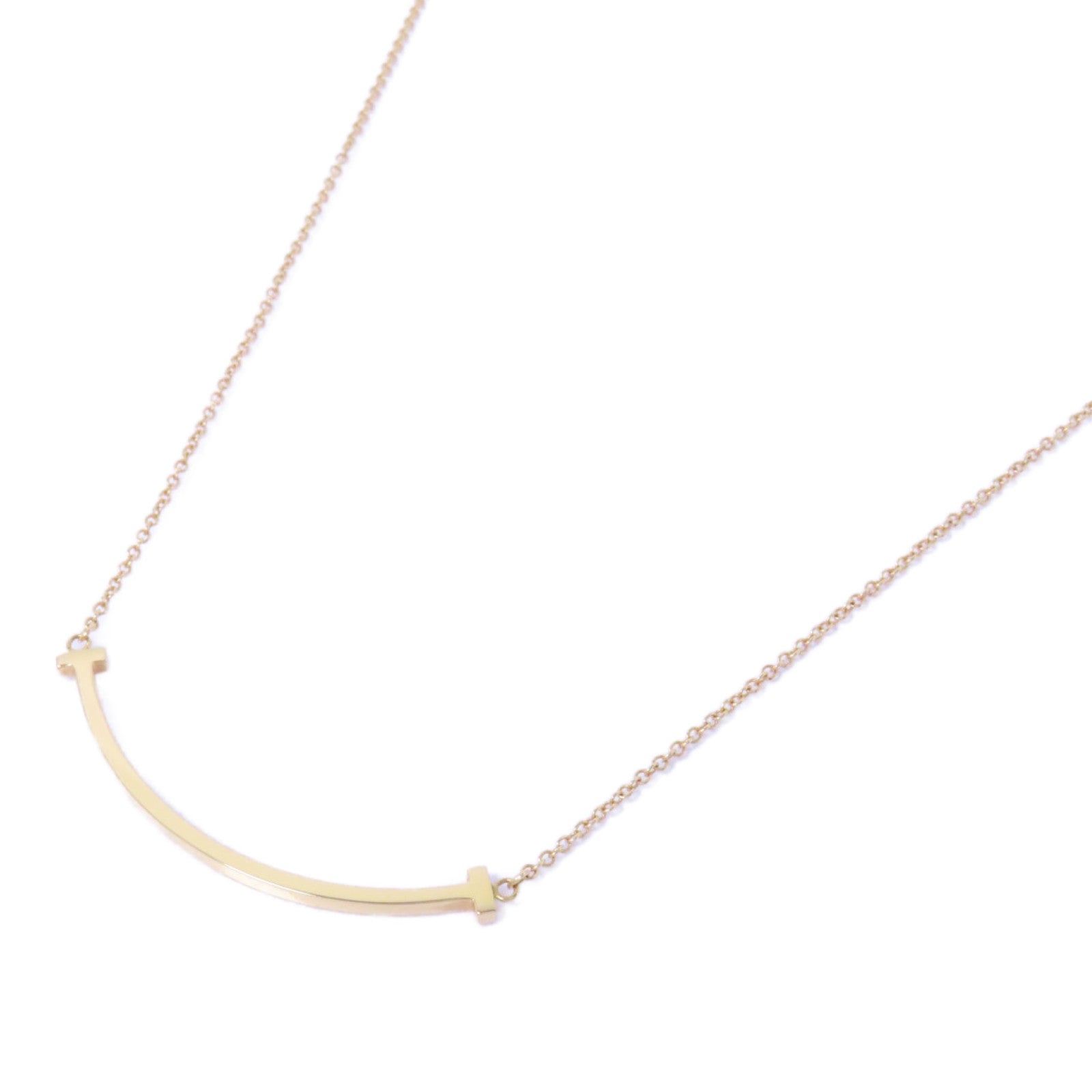 TIFFANY＆CO 18K黃金T Smile Necklace項鍊