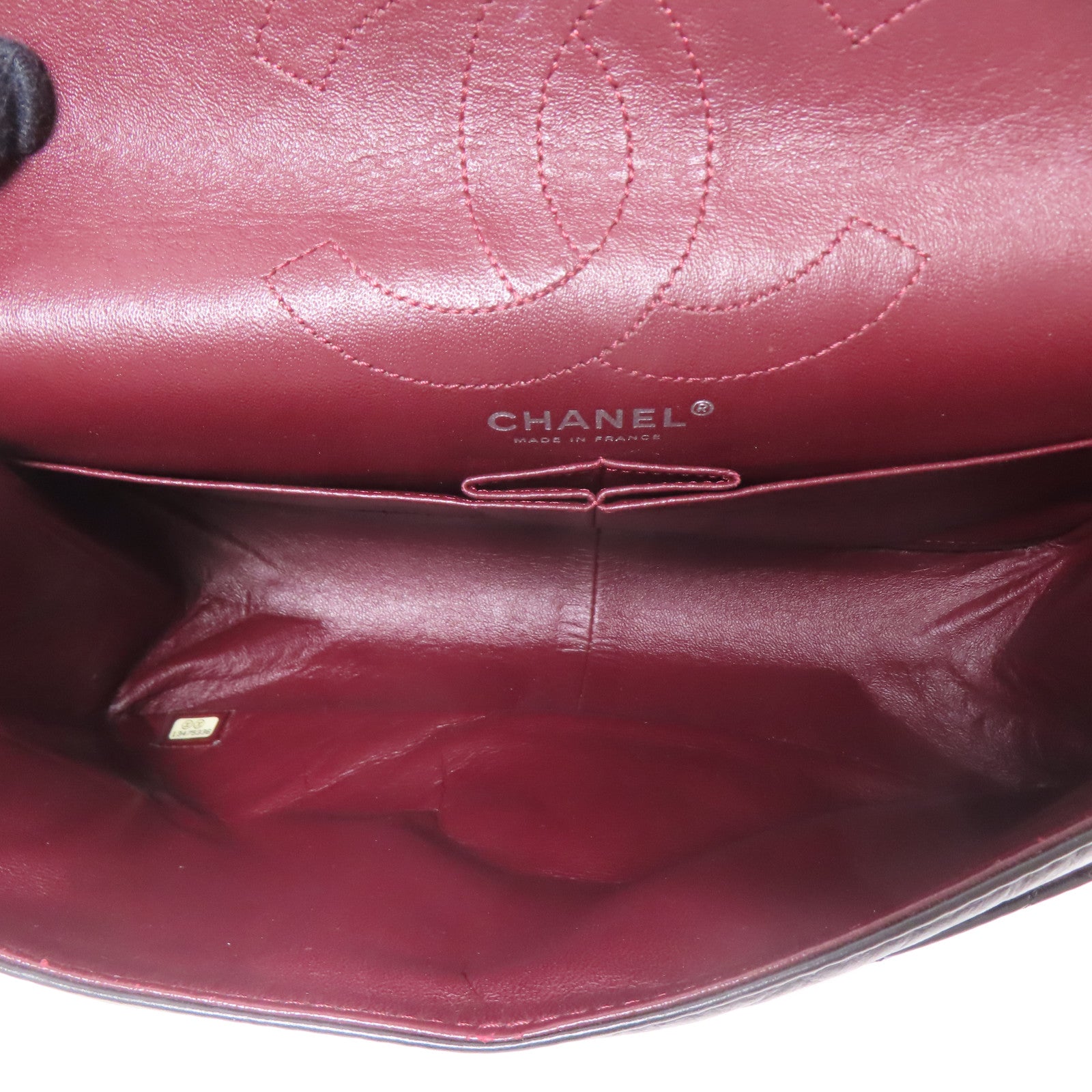 CHANEL 牛皮皮革2.55銀扣鏈帶肩背袋