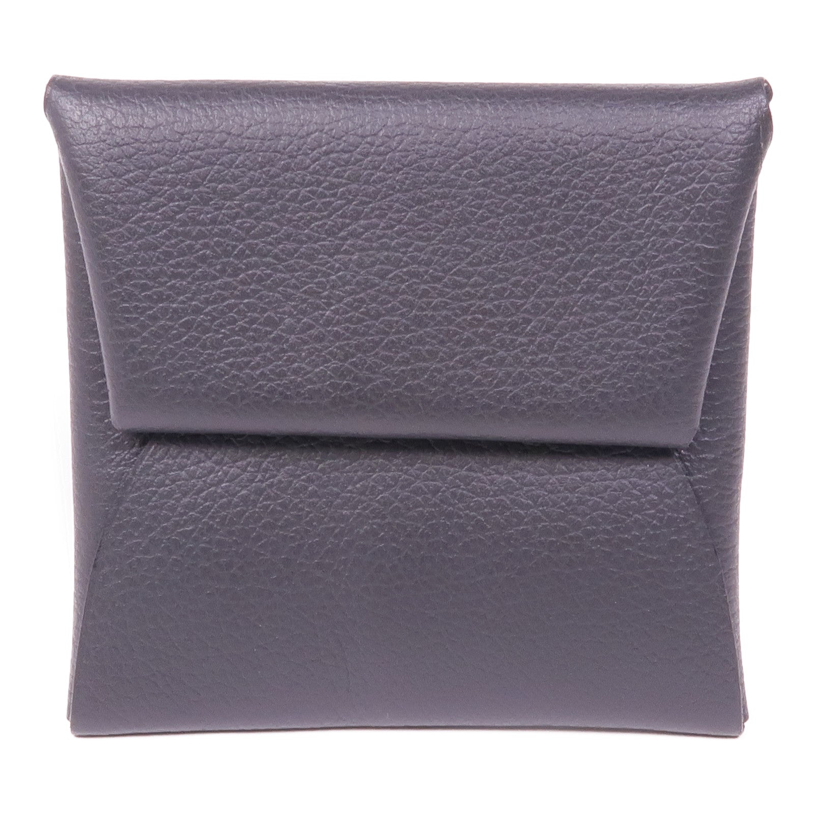 HERMES Evercolor皮革Coin Case銀扣零錢包Noir