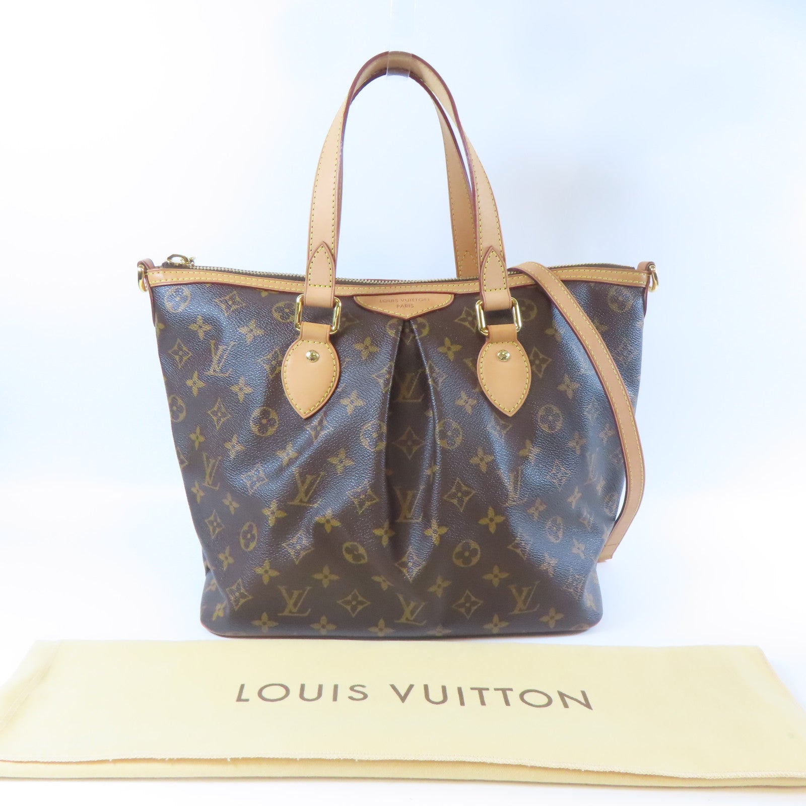 LOUIS VUITTON 【激減優惠】Monogram Palermo GM金扣手挽肩背兩用袋啡色
