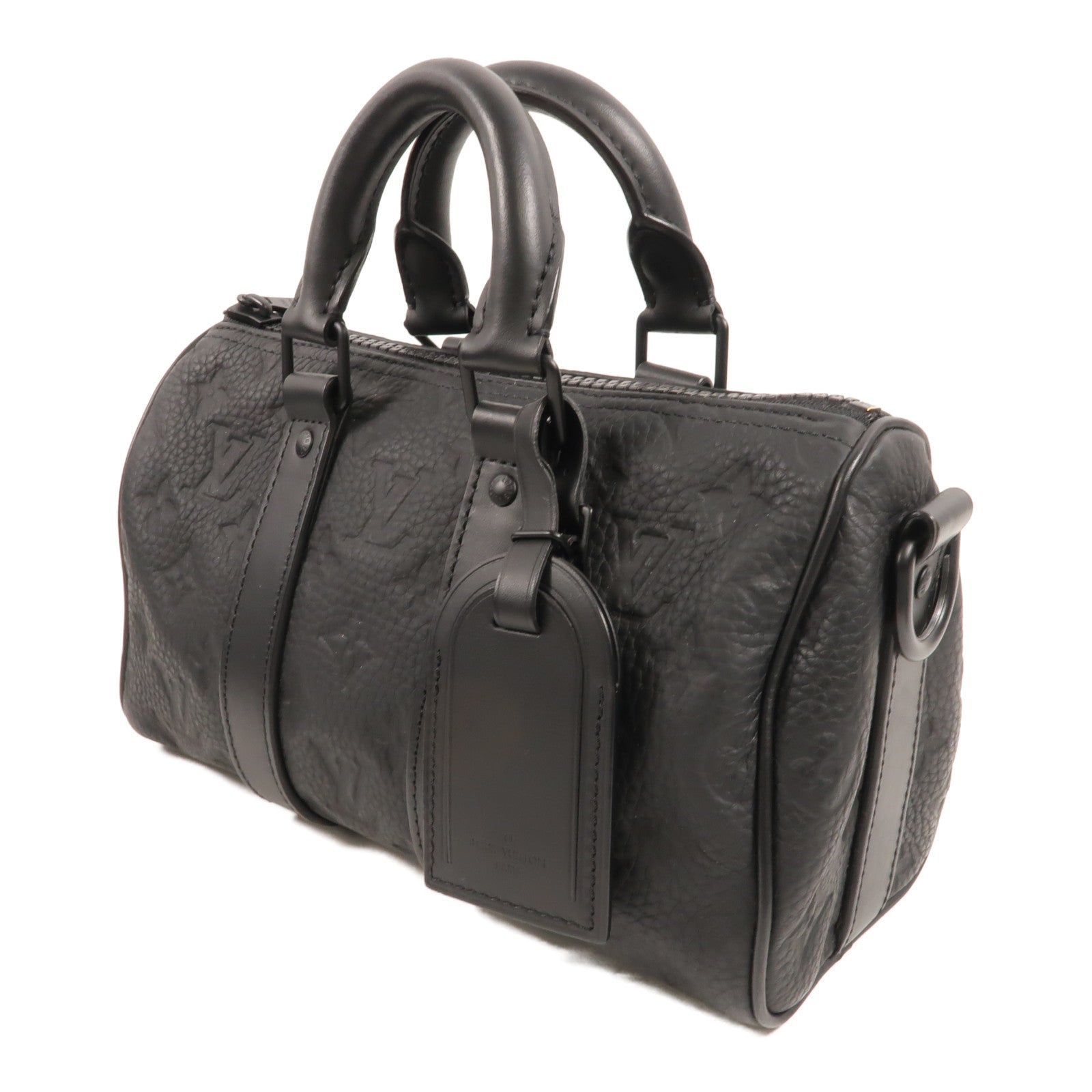 LOUIS VUITTON Monogram Taurillon Keepall Bandouliere 25手挽肩背兩用袋