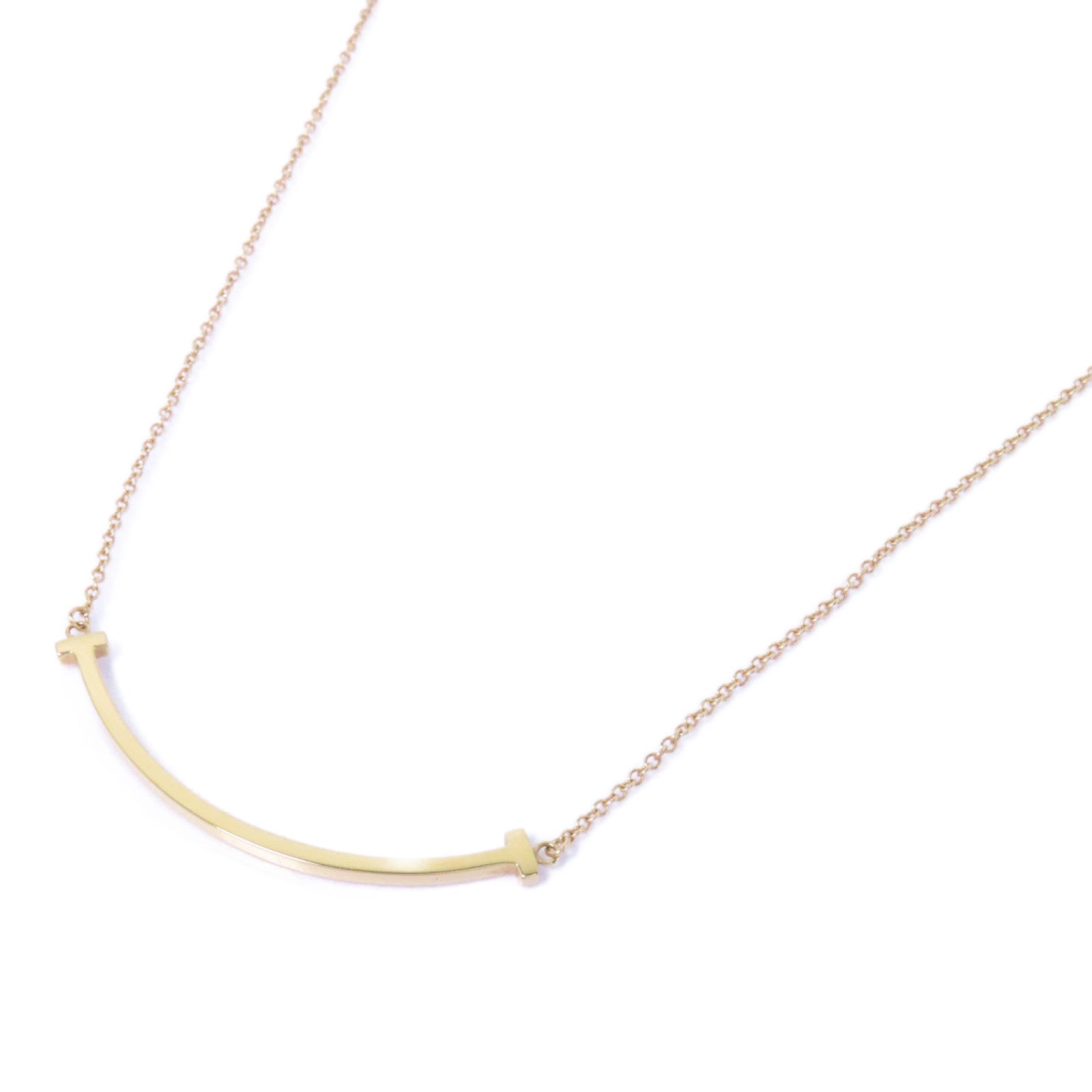 TIFFANY＆CO 18K黃金T Smile Necklace項鍊