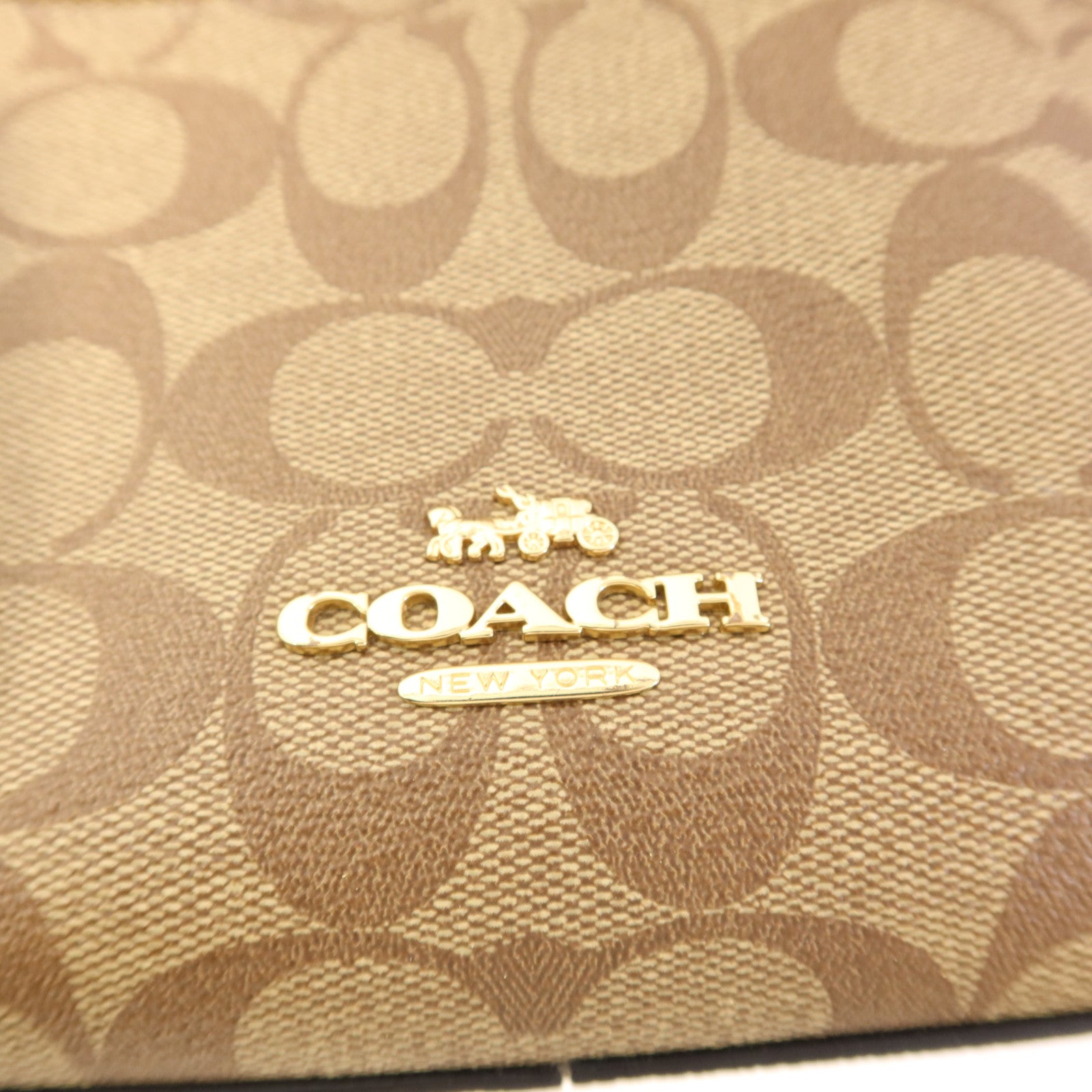 COACH 塗層帆布Backpack金扣背包