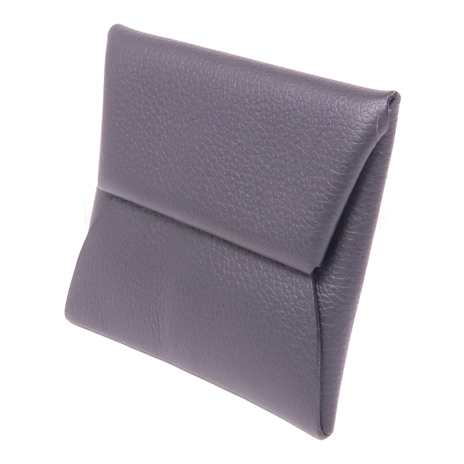 HERMES Evercolor皮革Coin Case銀扣零錢包Noir