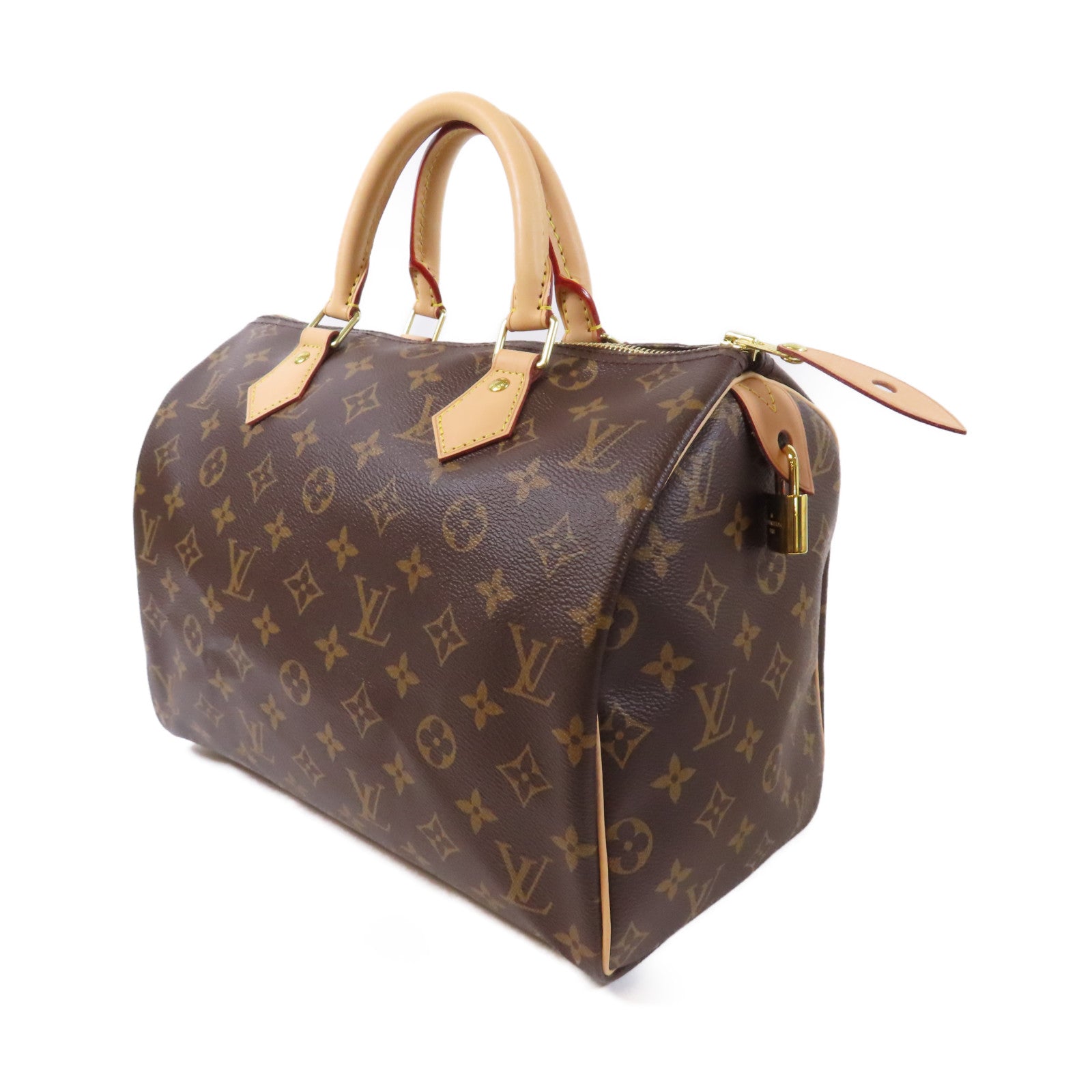 LOUIS VUITTON Monogram Speedy 30金扣手挽袋啡色