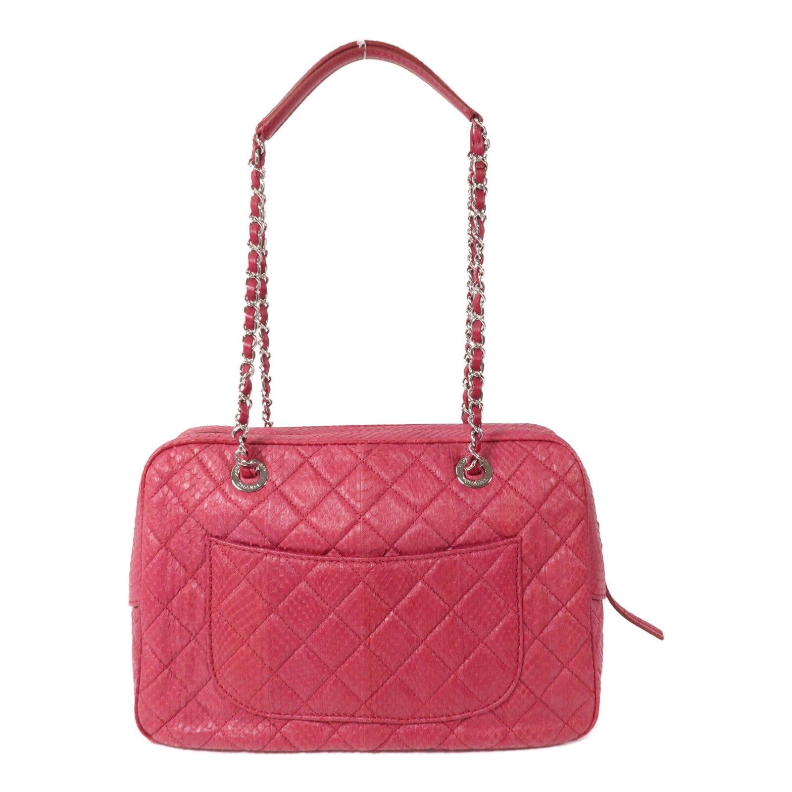 CHANEL 蛇皮皮革Shoulder Bag鏈帶肩背袋