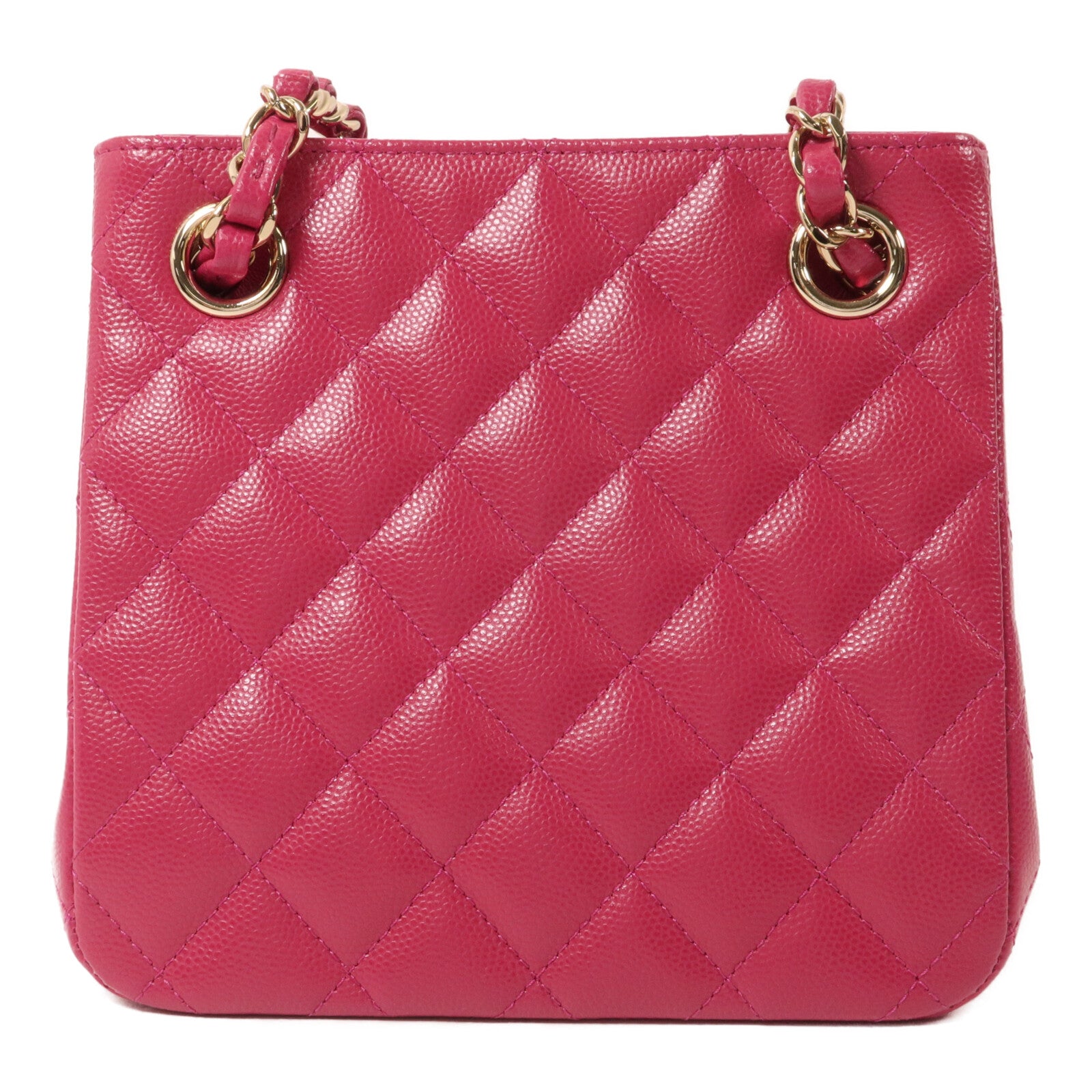CHANEL 牛皮皮革Bucket Bag鏈帶肩背袋