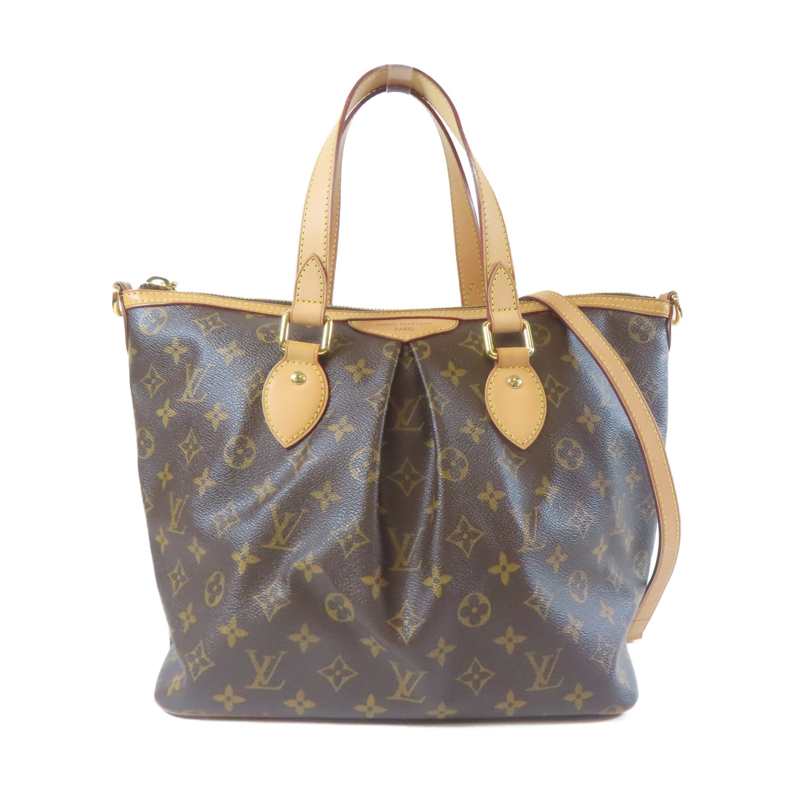 LOUIS VUITTON 【激減優惠】Monogram Palermo GM金扣手挽肩背兩用袋啡色