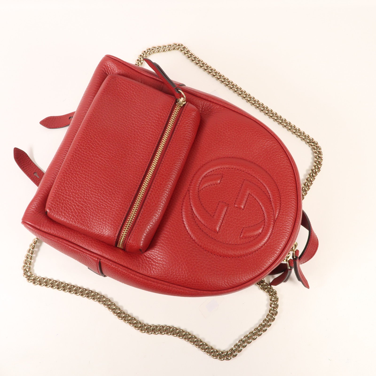 GUCCI 牛皮皮革Backpack金扣背包