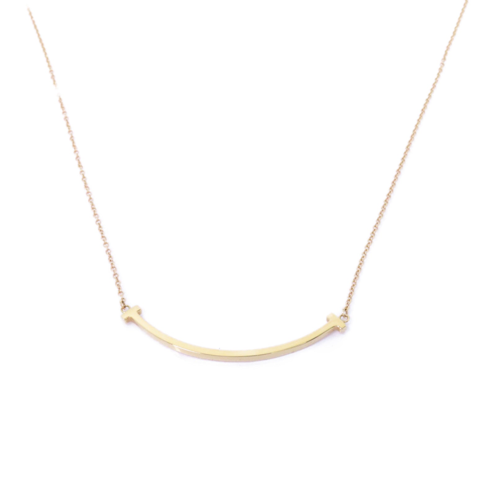 TIFFANY＆CO 18K黃金T Smile Necklace項鍊