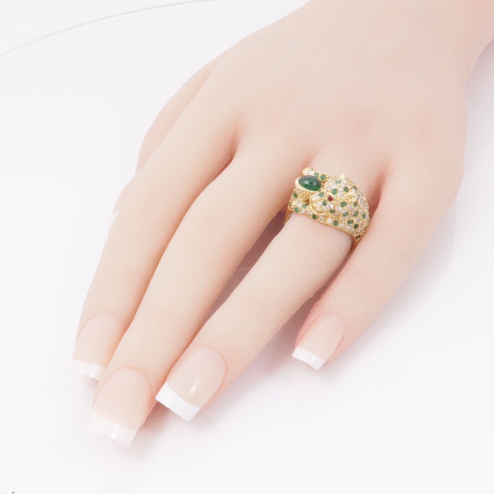 JEWELRY【激減優惠】 18K黃金Emerald Ring 綠寶石戒指 US#6.5