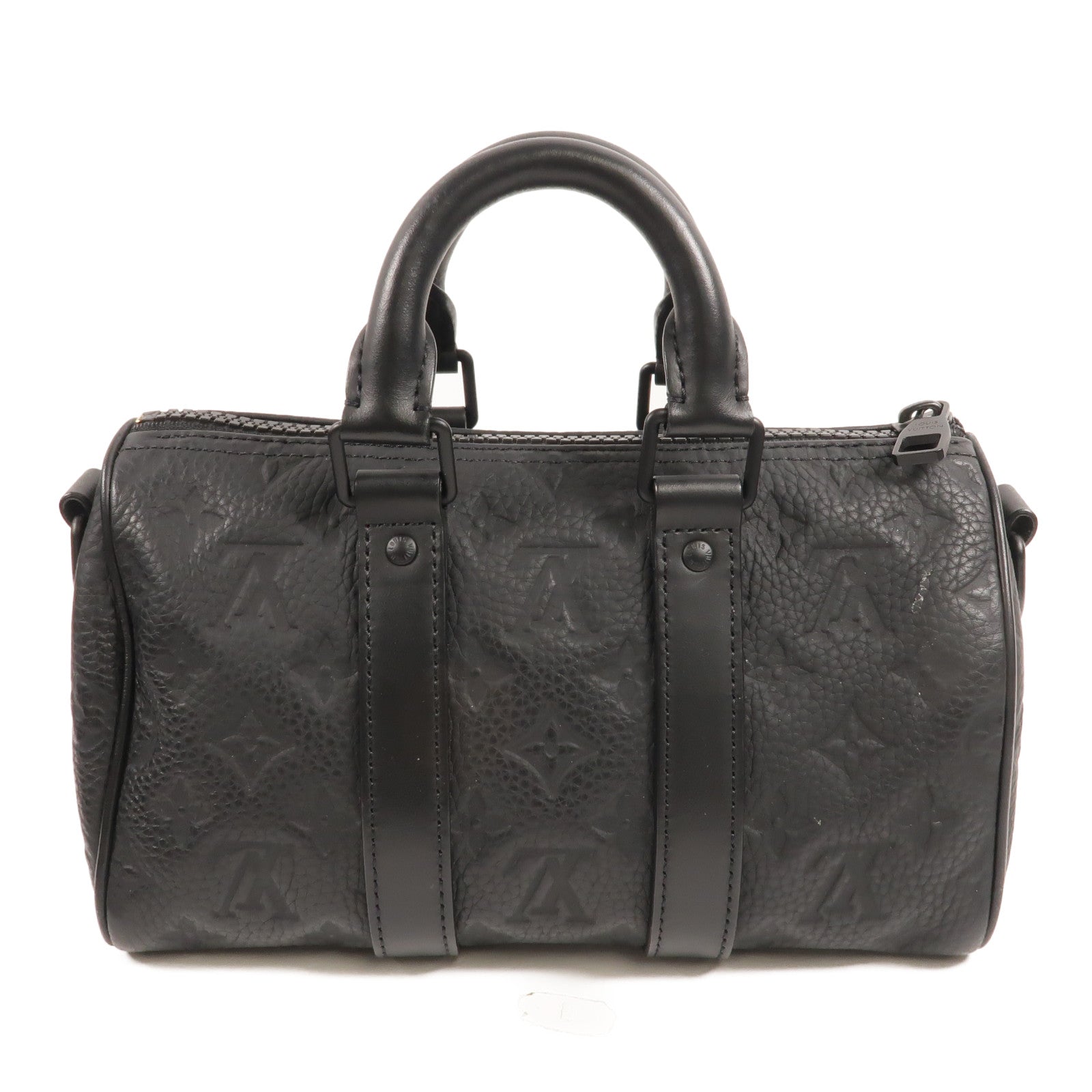 LOUIS VUITTON Monogram Taurillon Keepall Bandouliere 25手挽肩背兩用袋
