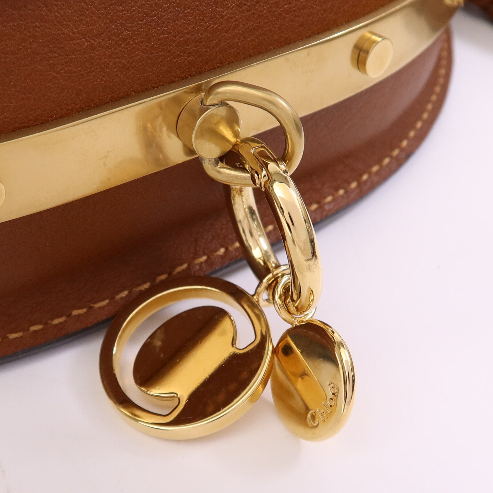 Chloe 牛皮皮革Nile Minaudiere金扣手挽肩背兩用袋