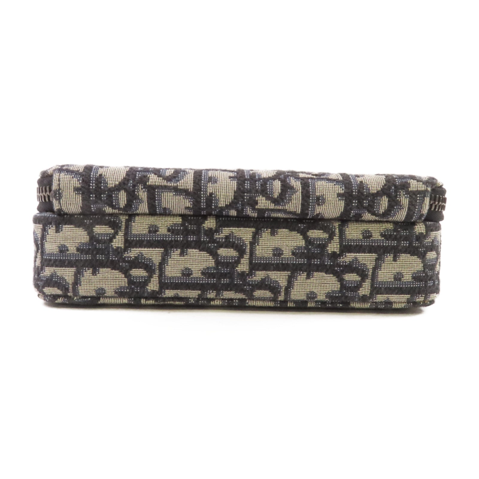 Dior Oblique帆布Zipped Pouch With Shoulder Bag銀扣肩背袋啡色/藍色