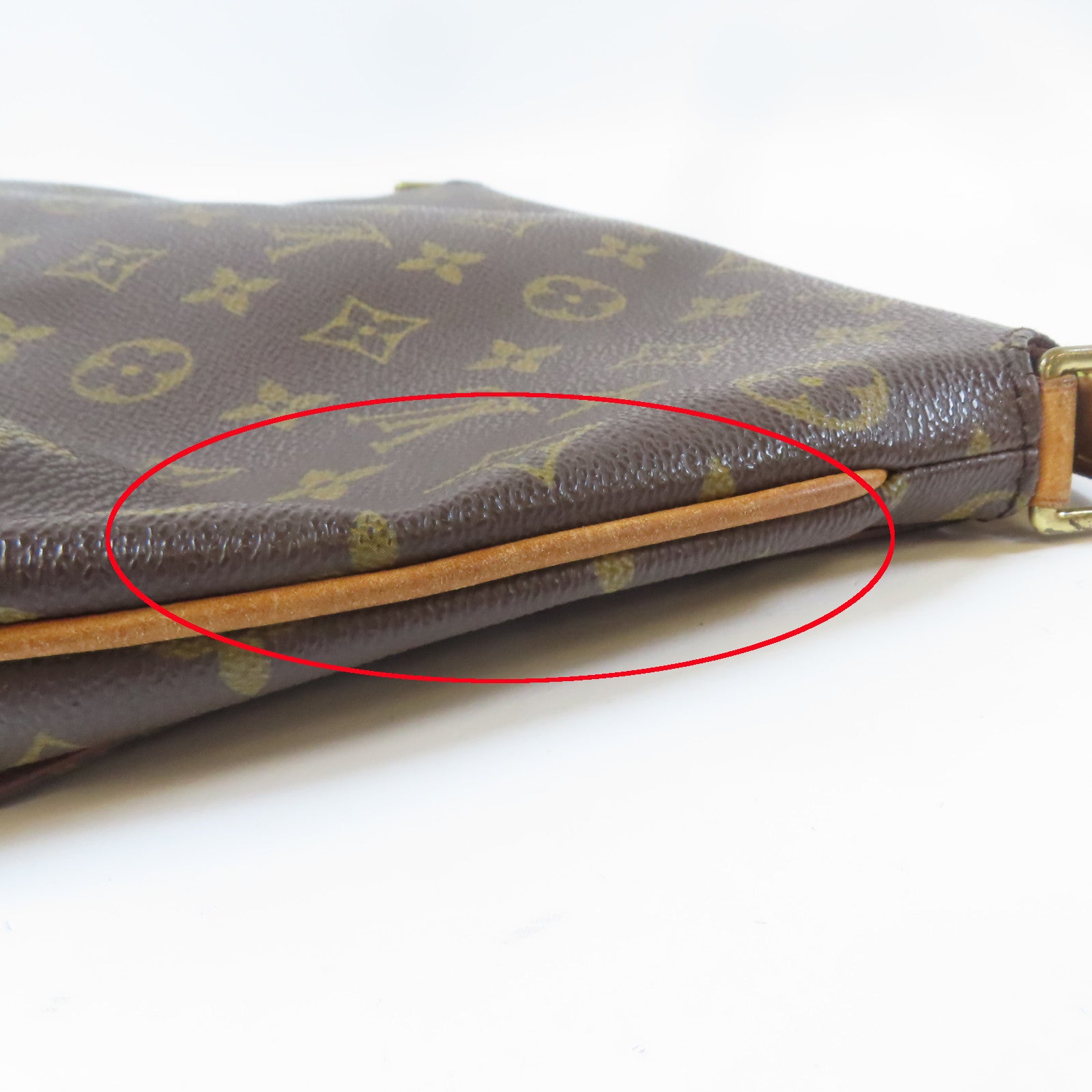 LOUIS VUITTON Monogram Musette Tango金扣肩背袋啡色