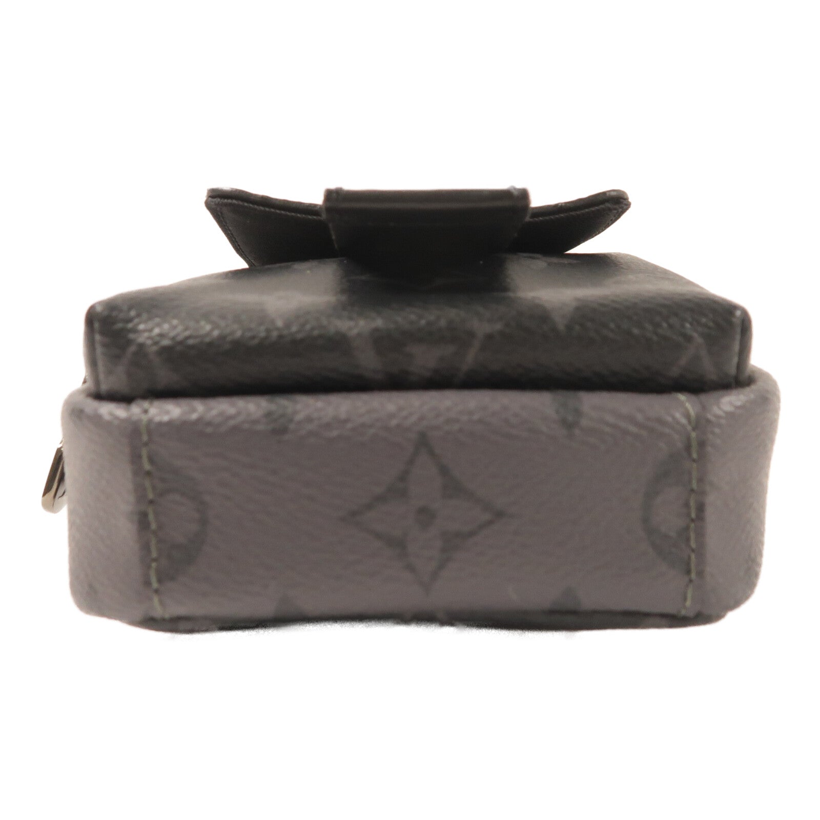 LOUIS VUITTON Monogram Eclipse Double Phone Pouch銀扣肩背袋