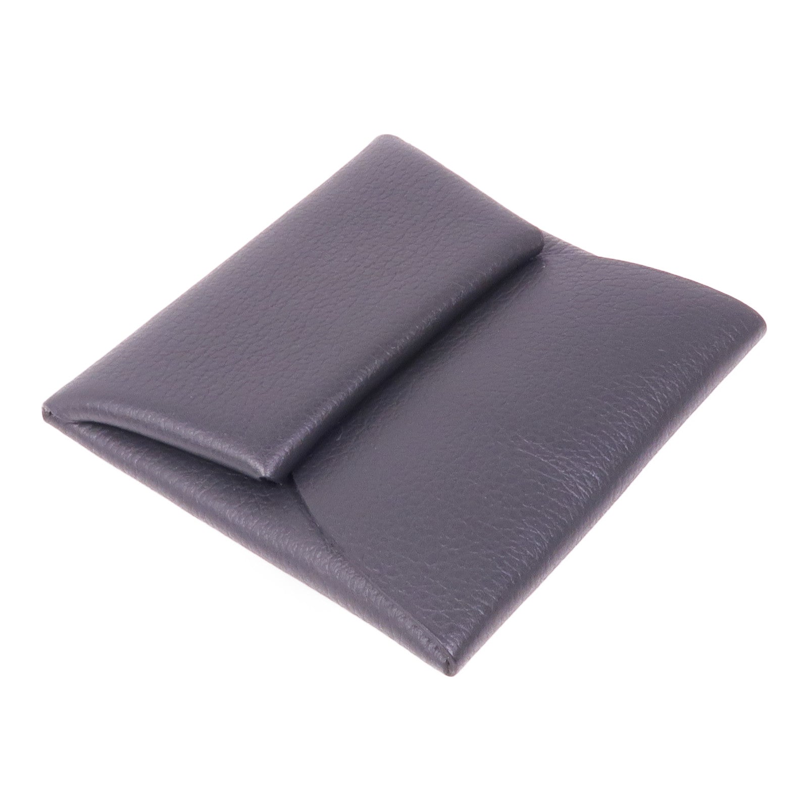 HERMES Evercolor皮革Coin Case銀扣零錢包Noir