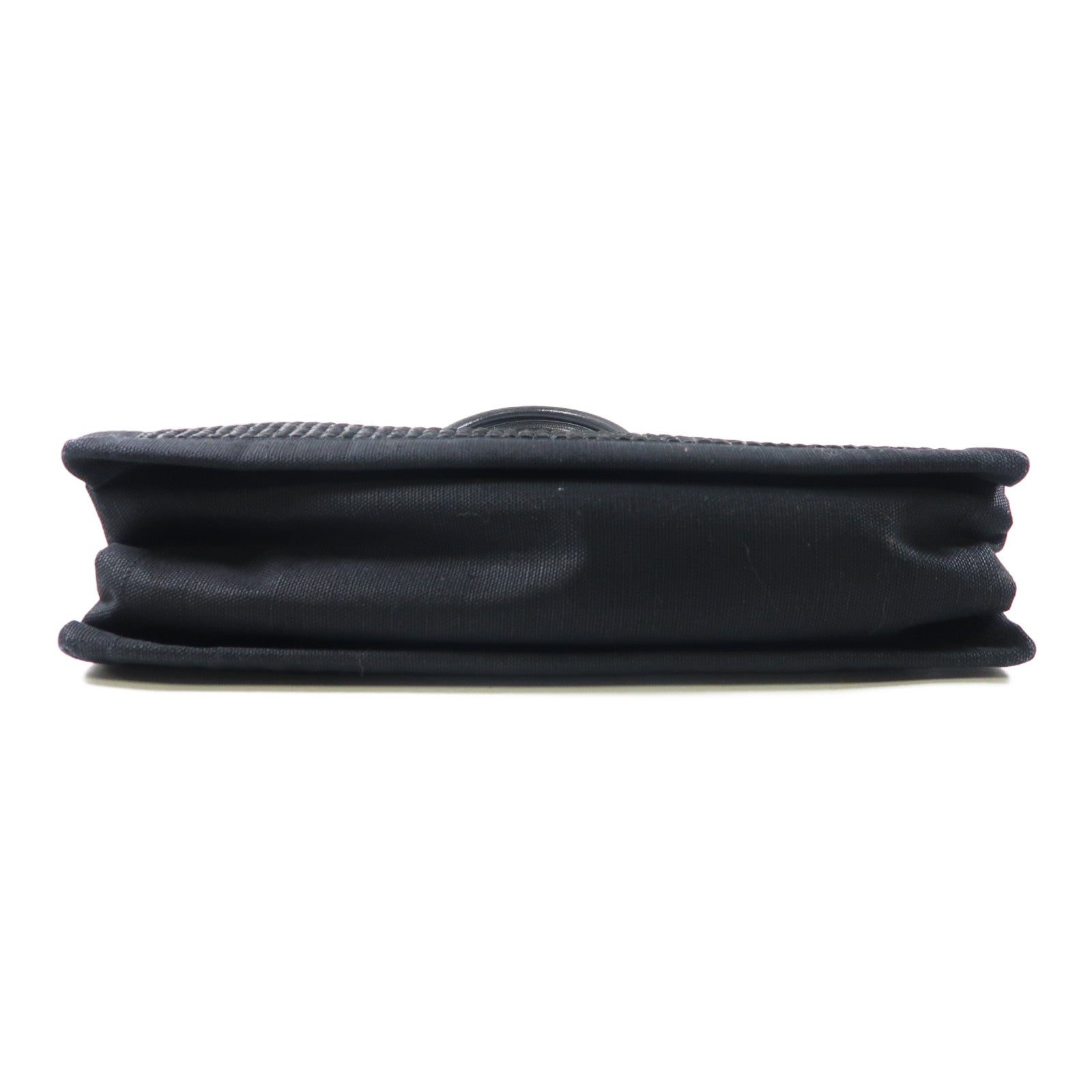 SAINT LAURENT 帆布Rive Gauche Tote銀扣手挽袋黑色
