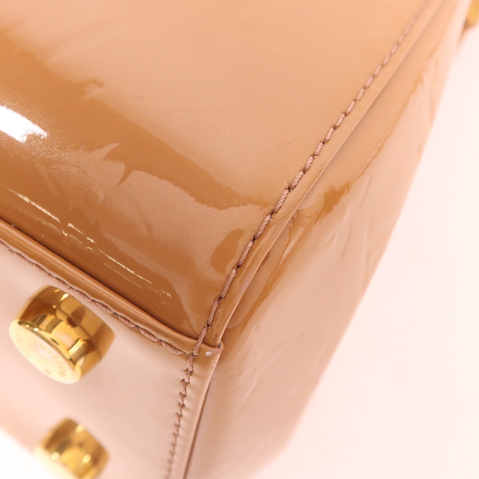 LOUIS VUITTON LV GHW Brea MM 2 Way Shoulder Bag M91588 Monogram Vernis Beige