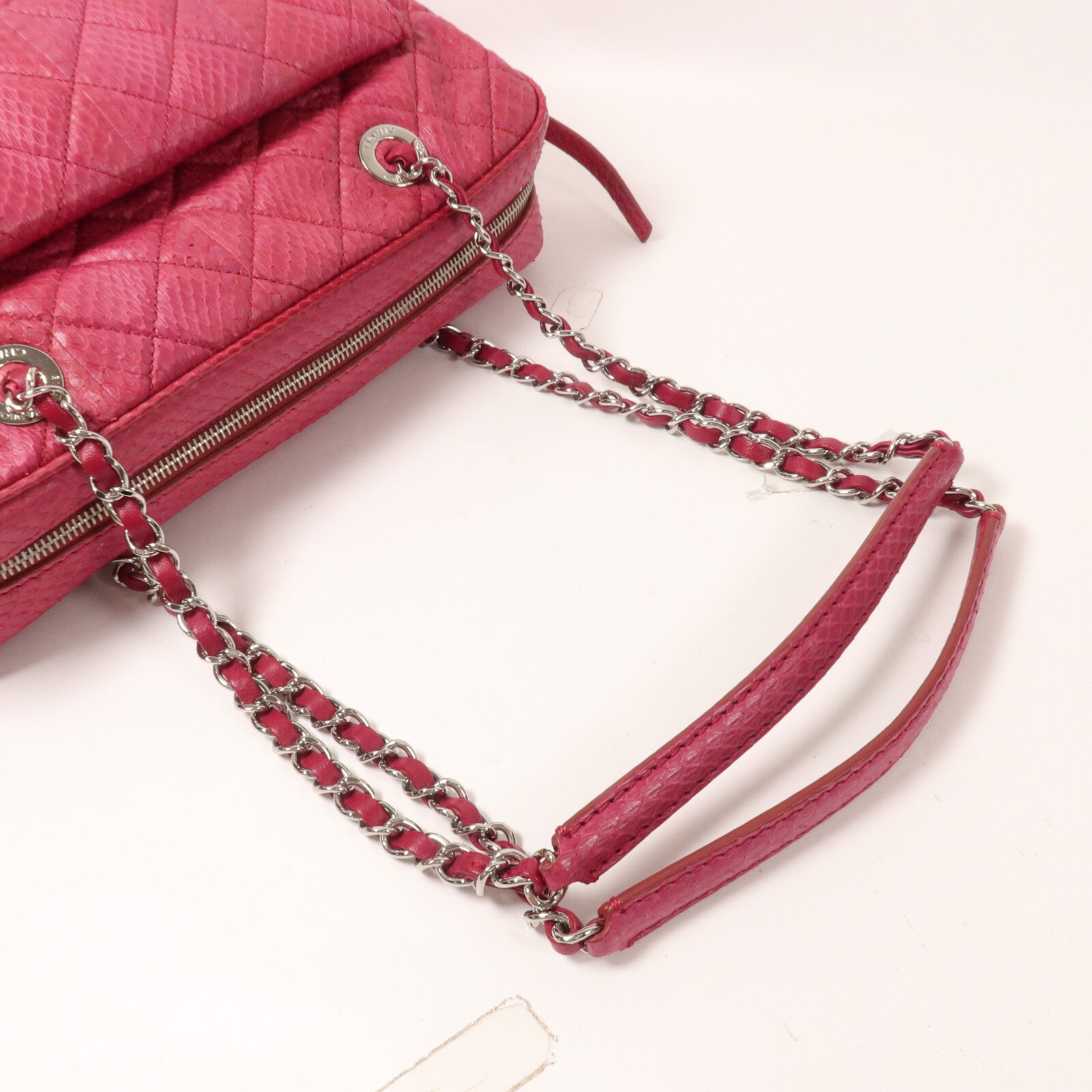 CHANEL 蛇皮皮革Shoulder Bag鏈帶肩背袋
