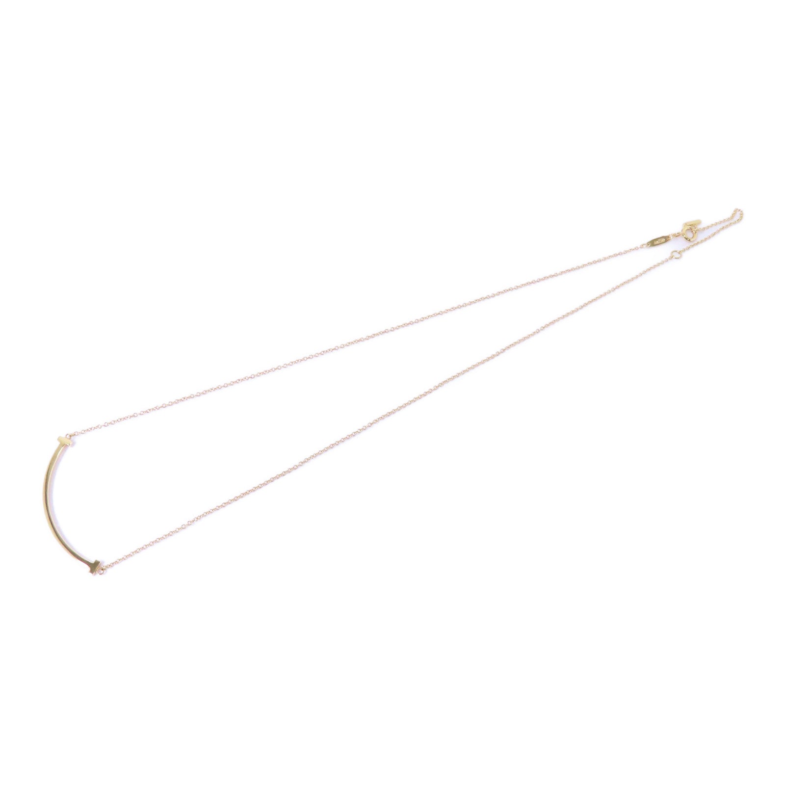 TIFFANY＆CO 18K黃金T Smile Necklace項鍊