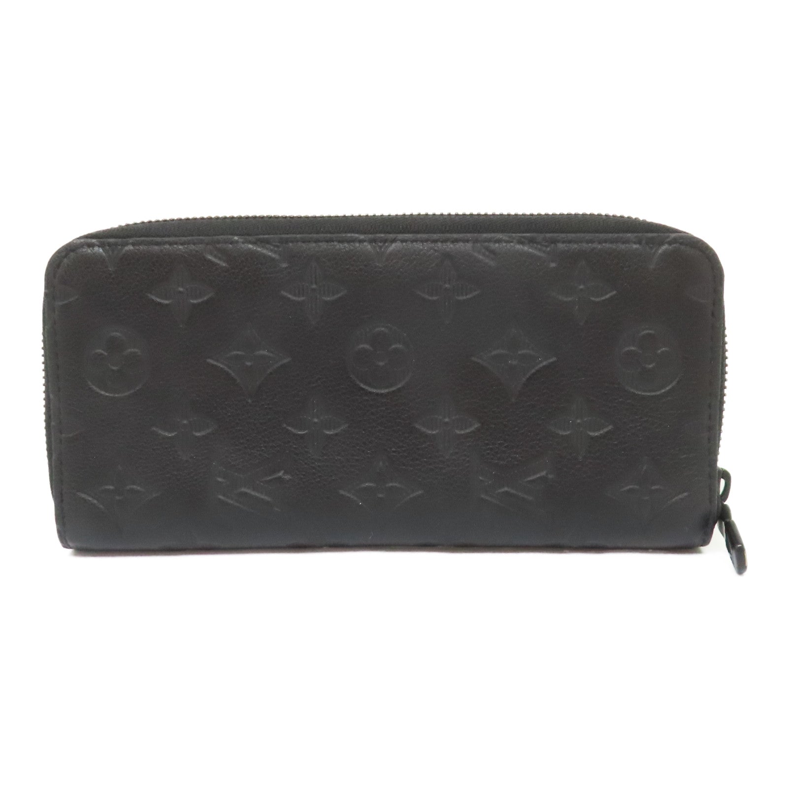 LOUIS VUITTON Monogram Shadow Zippy Vertical長錢包黑色