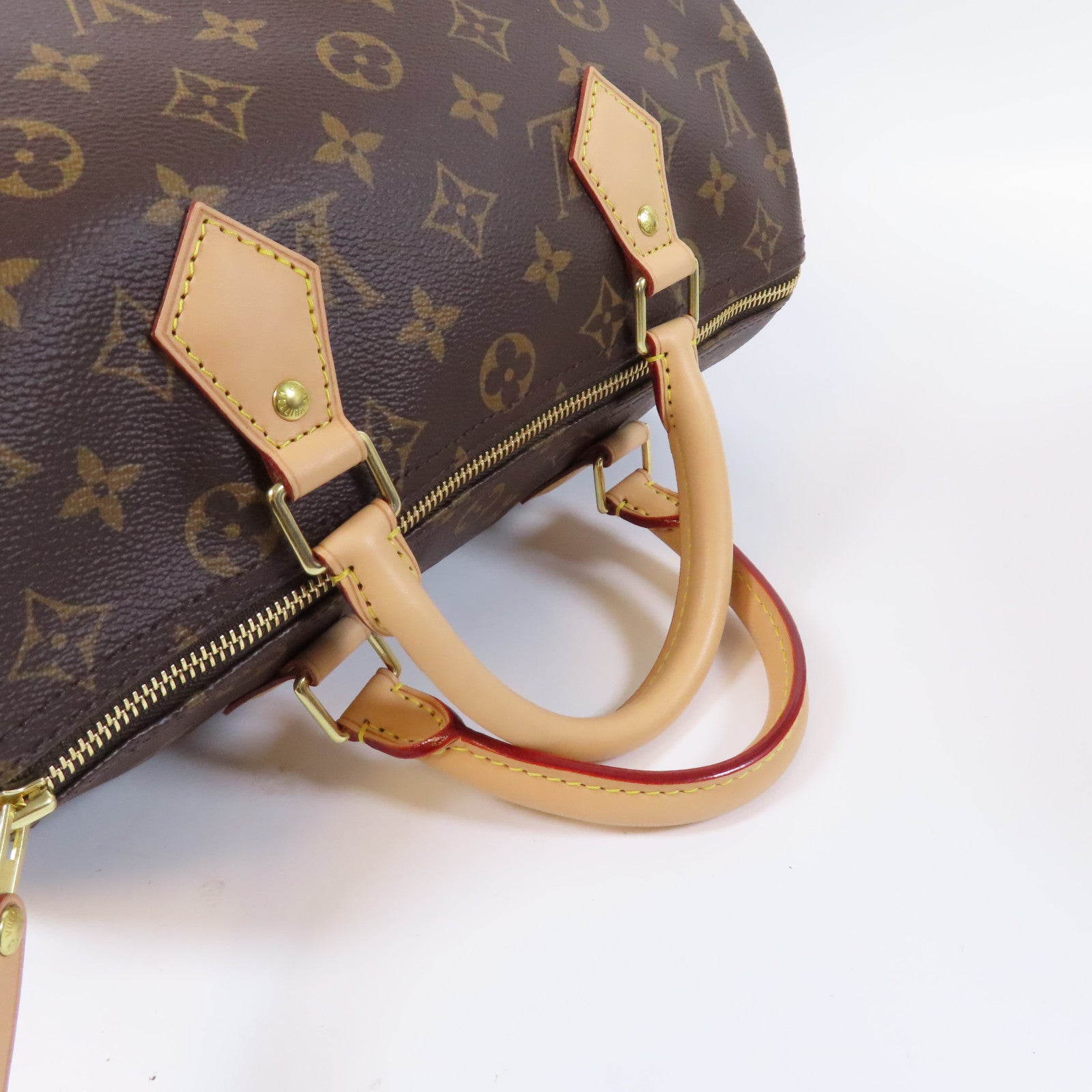 LOUIS VUITTON Monogram Speedy 30金扣手挽袋啡色