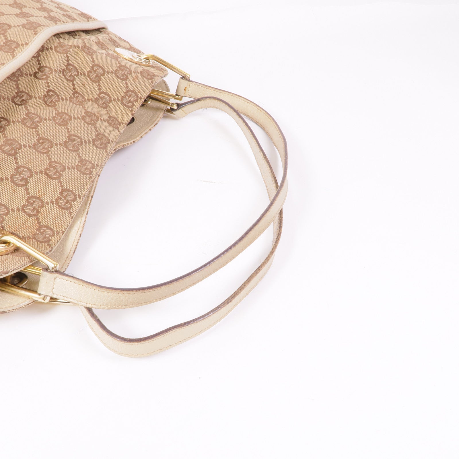 GUCCI 帆布Shoulder Bag金扣肩背袋