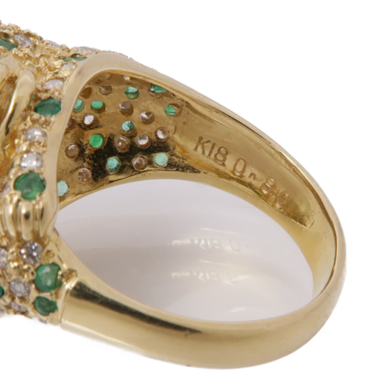 JEWELRY【激減優惠】 18K黃金Emerald Ring 綠寶石戒指 US#6.5