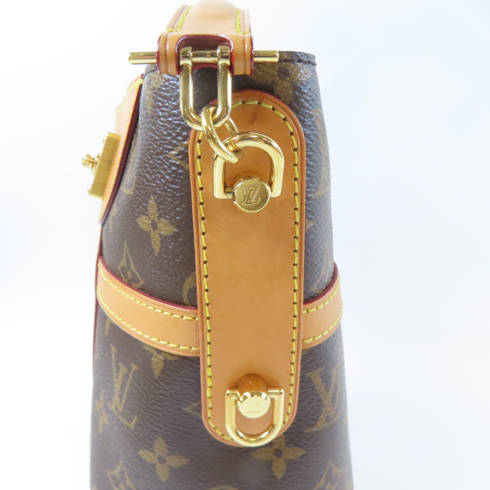 LOUIS VUITTON Monogram Duffle金扣手挽肩背兩用袋啡色