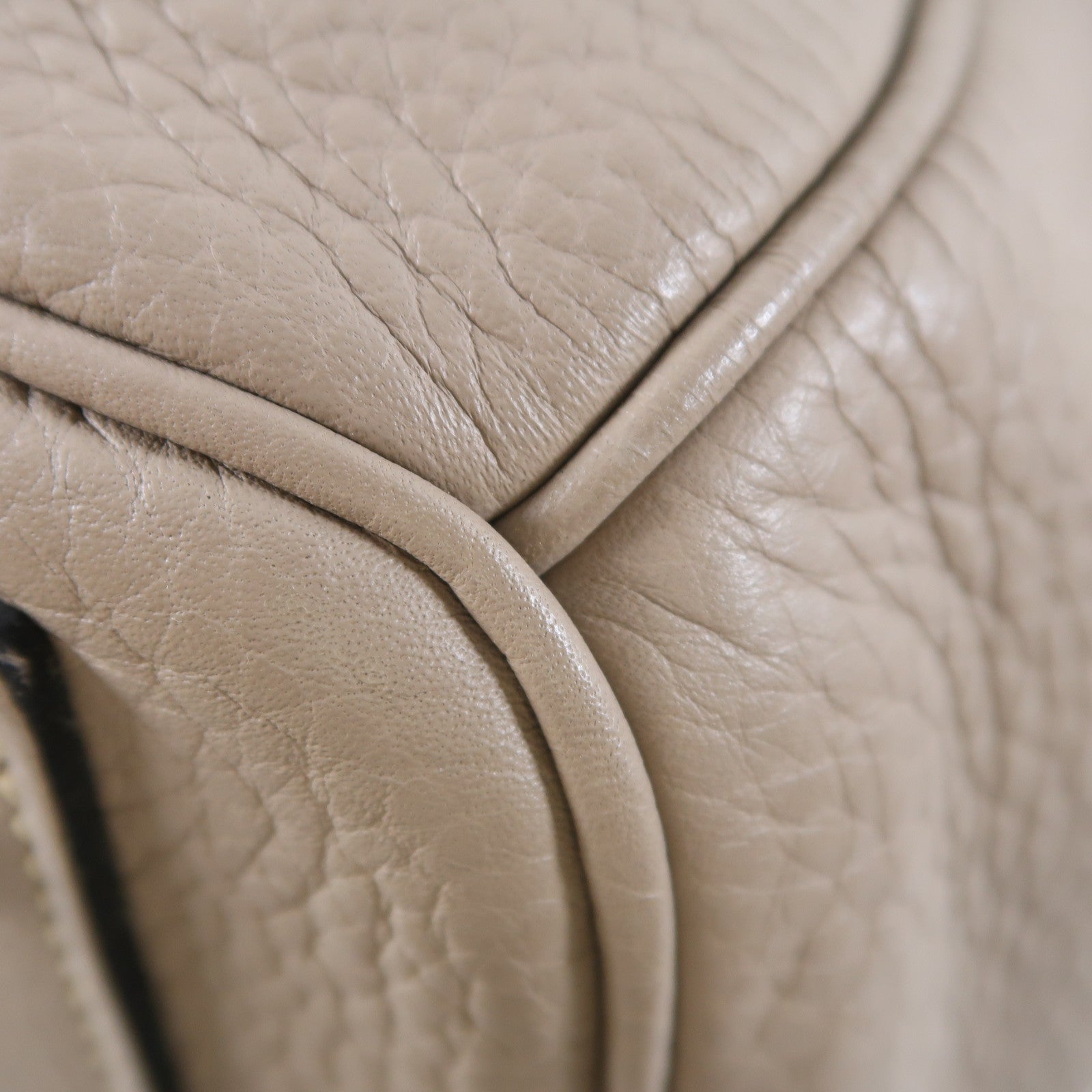 HERMES Clemence皮革Haut A Courroies 40銀扣手挽袋Gris Tourterelle淺灰色