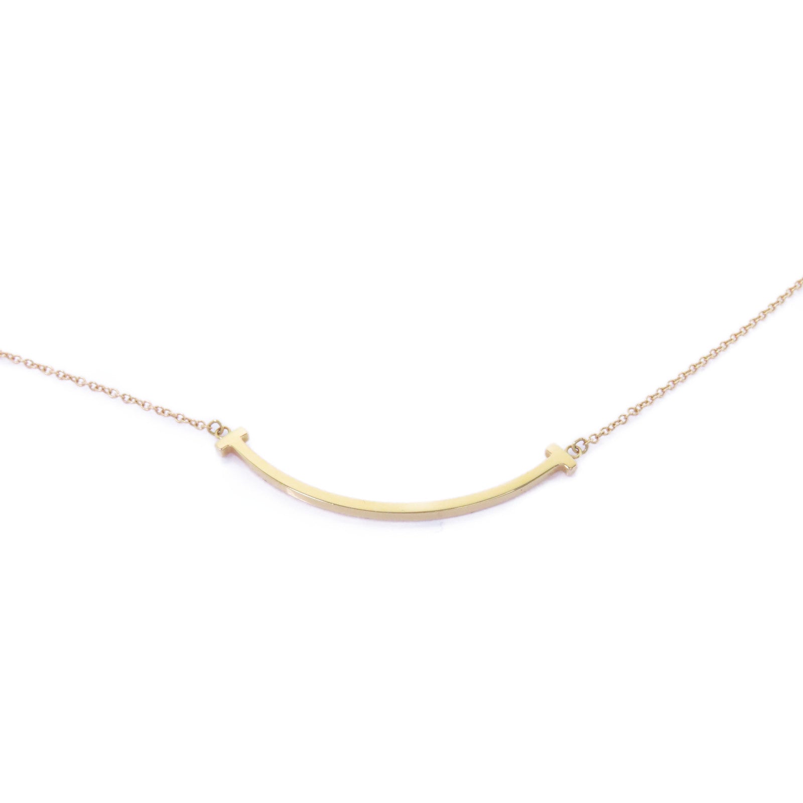 TIFFANY＆CO 18K黃金T Smile Necklace項鍊