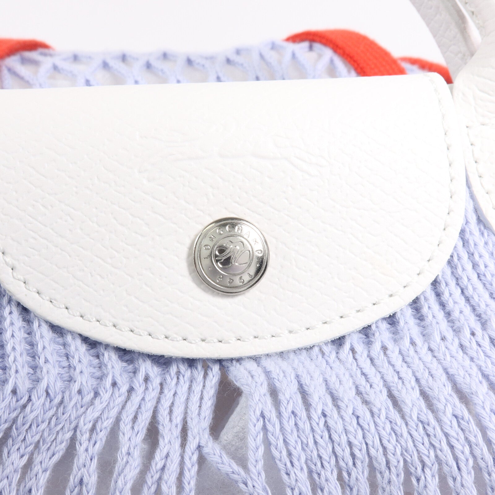 Longchamp 棉質/牛皮皮革Le Pliage Mesh Bag手挽肩背兩用袋