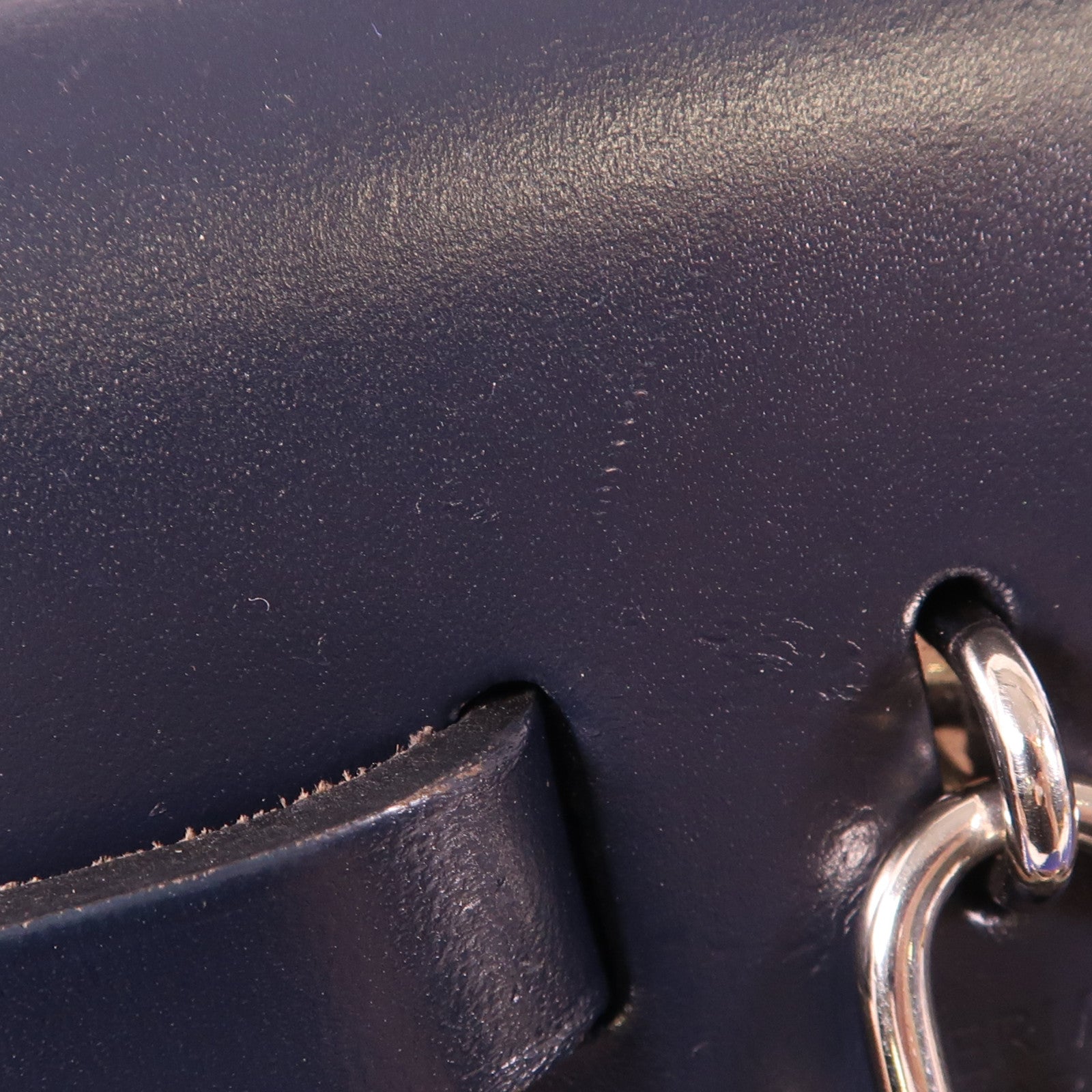 HERMES 帆布Herbag PM銀扣手挽肩背兩用袋Bleu Electrique