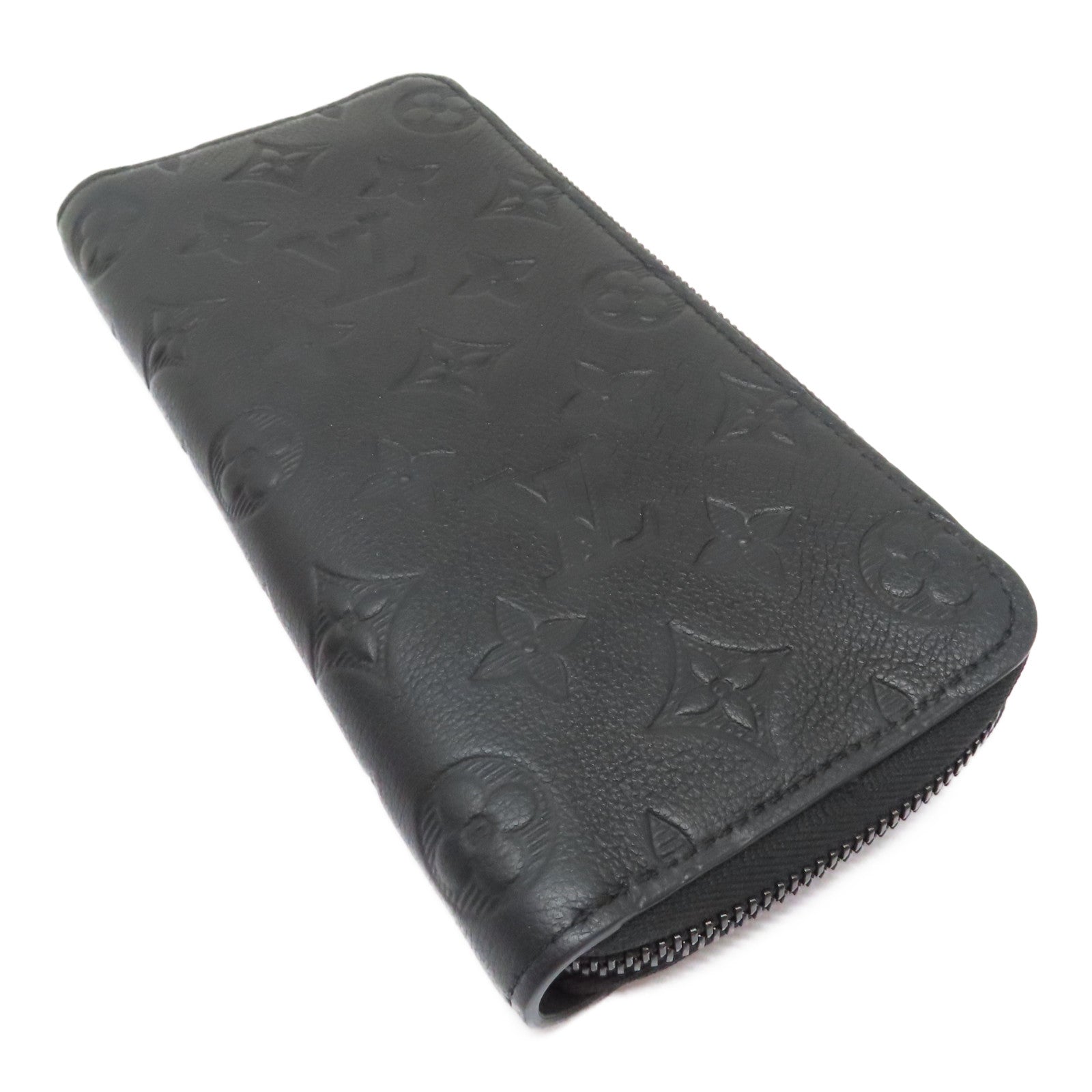 LOUIS VUITTON Monogram Shadow Zippy Vertical長錢包黑色