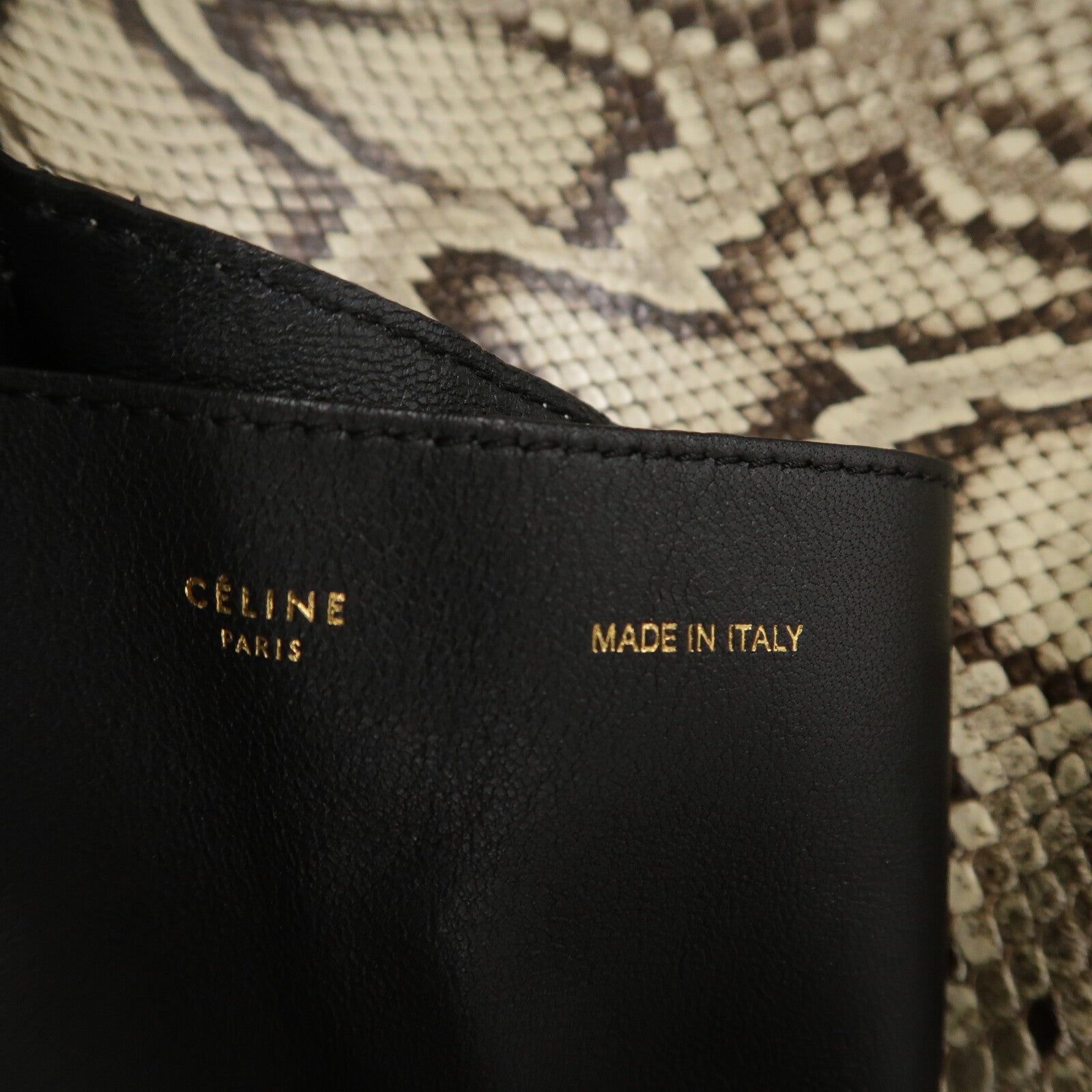 CELINE 蛇皮皮革Vertical Cabas Tote手挽袋