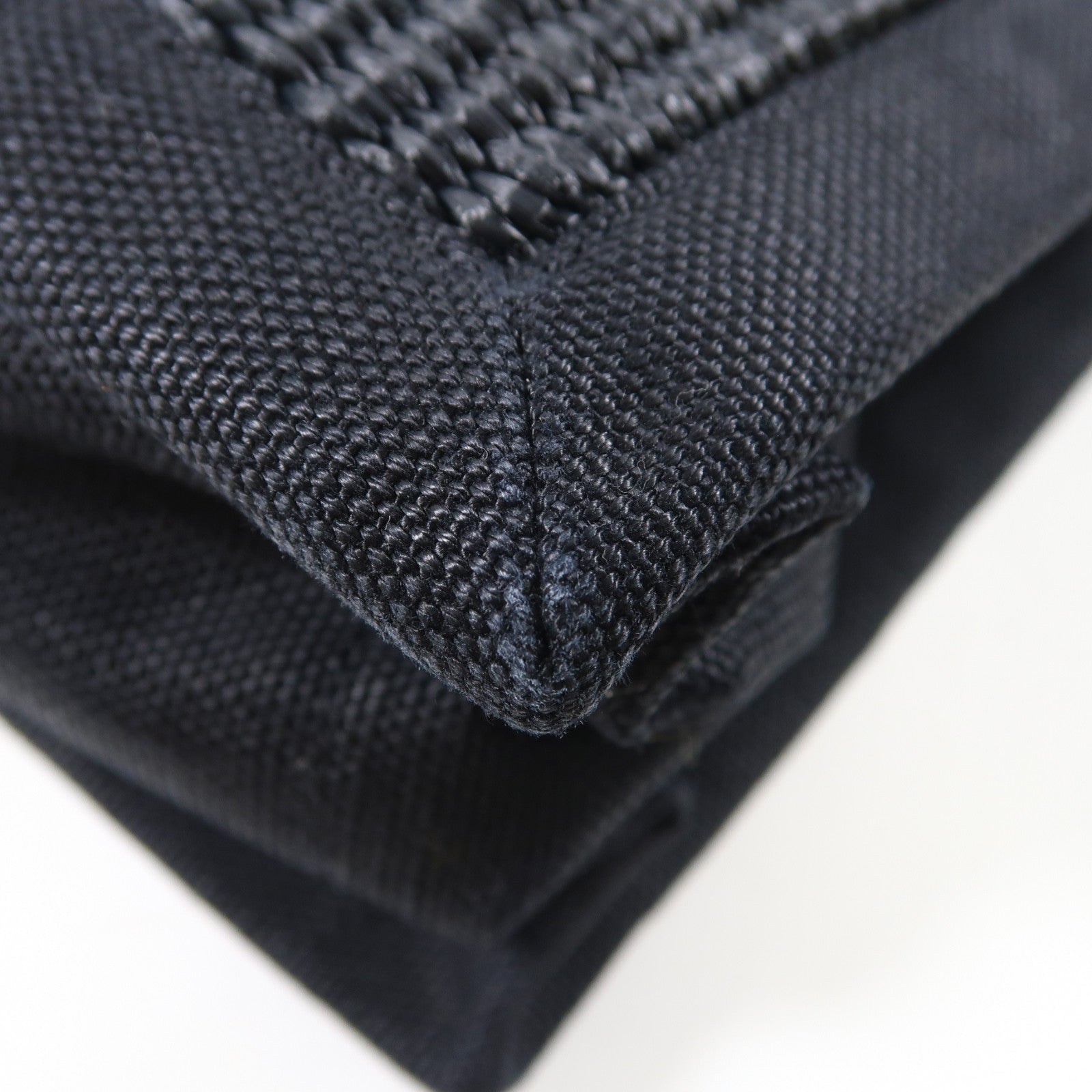 SAINT LAURENT 帆布Rive Gauche Tote銀扣手挽袋黑色