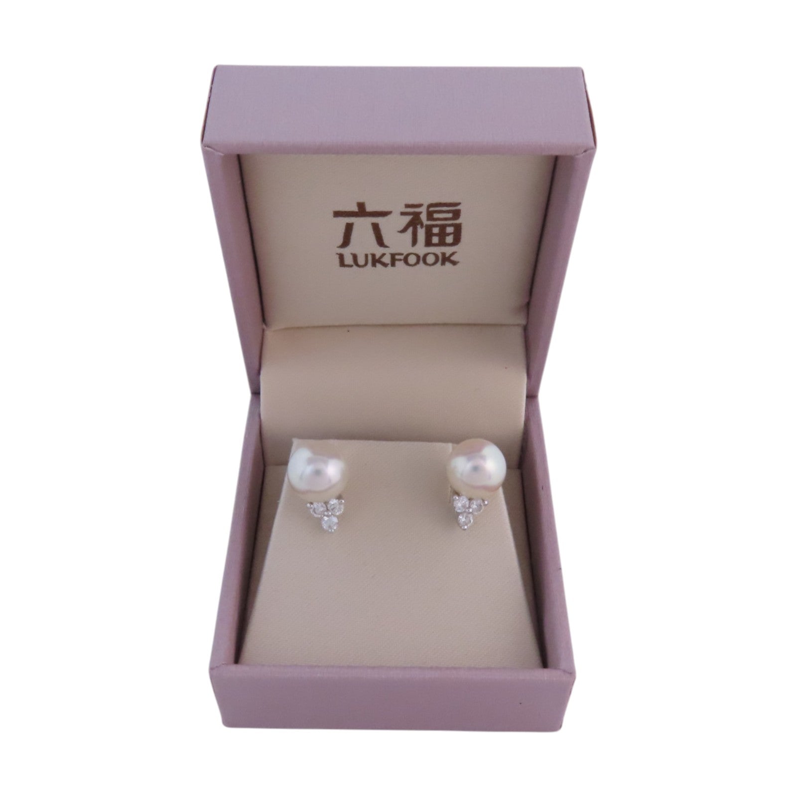 JEWELRY 【激減優惠】18K白金Pearl Diamond Earrings珍珠/鑽石耳環