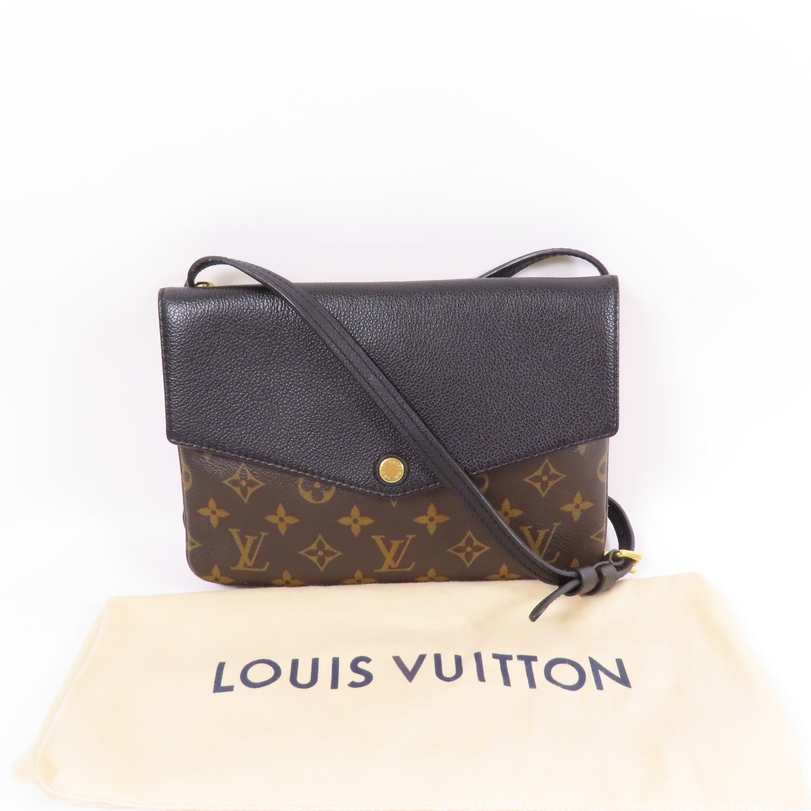 LOUIS VUITTON Monogram Twice Shoulder Bag金扣肩背袋