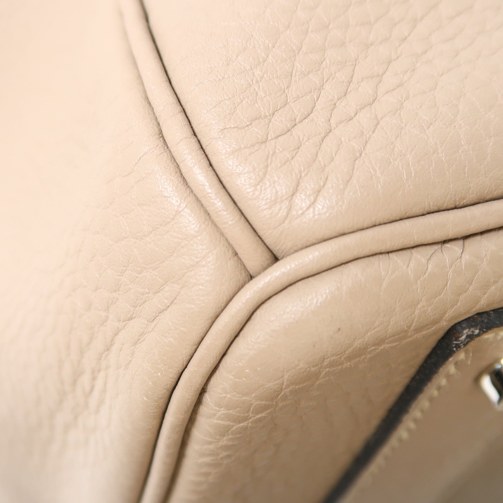 HERMES Clemence皮革Haut A Courroies 40銀扣手挽袋Gris Tourterelle淺灰色