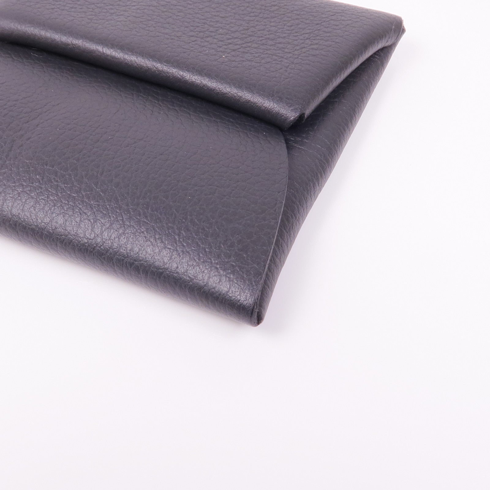 HERMES Evercolor皮革Coin Case銀扣零錢包Noir