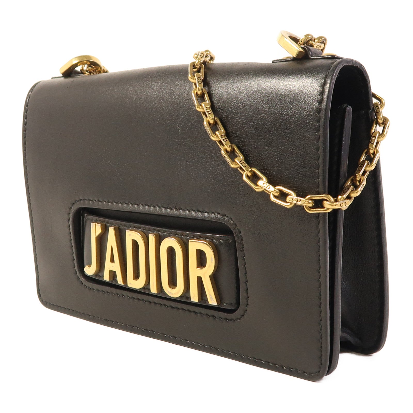 Dior 牛皮皮革Jadior金扣鏈帶肩背袋