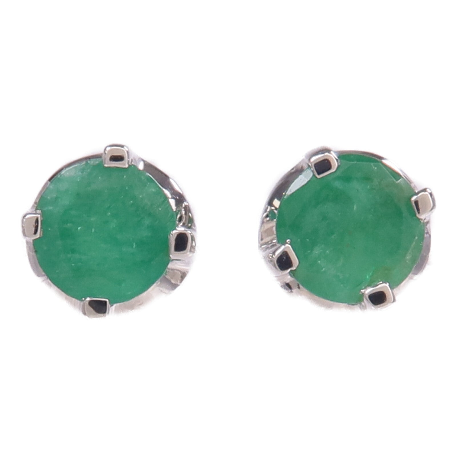 JEWELRY 18K白金Emerald Earrings綠寶石耳環