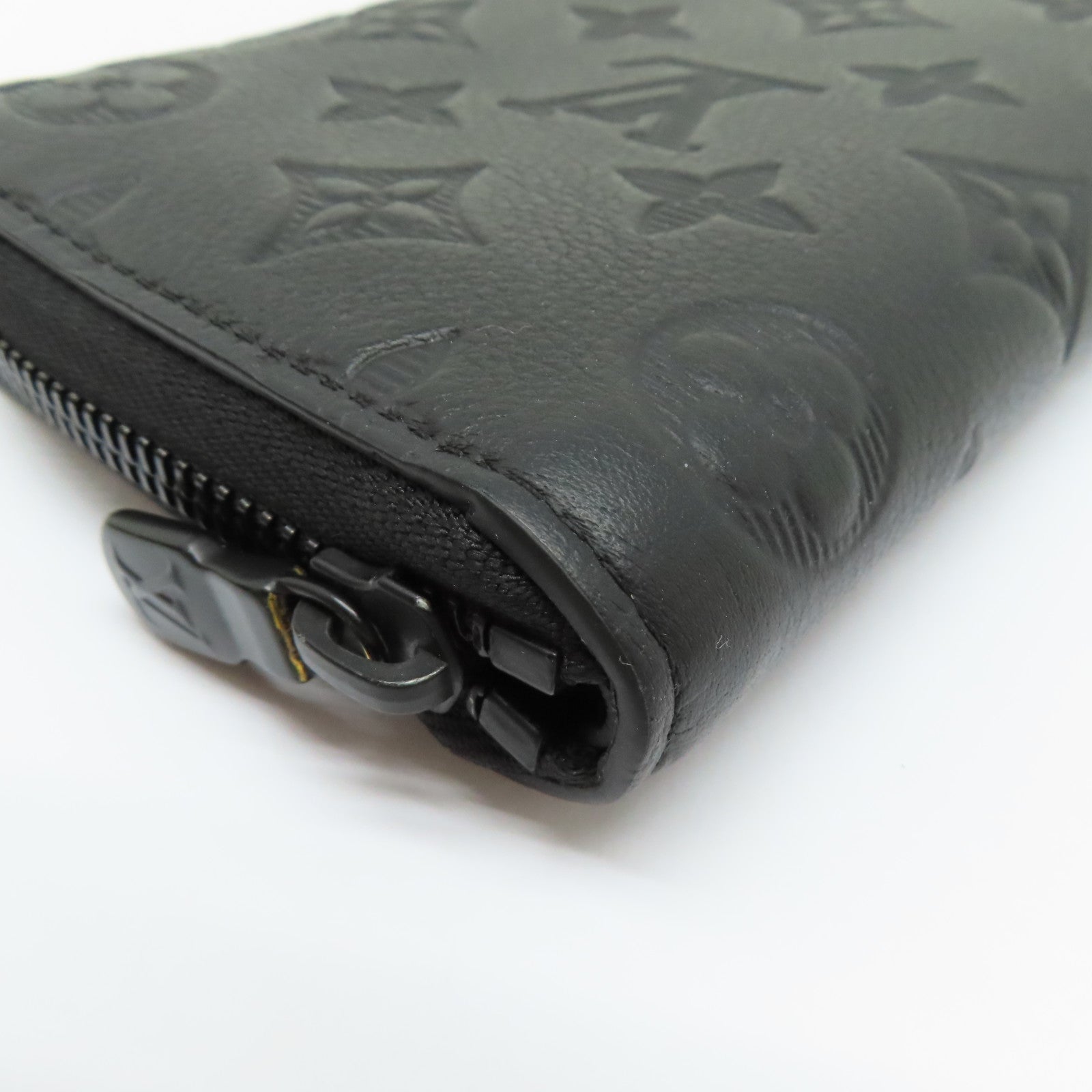 LOUIS VUITTON Monogram Shadow Zippy Vertical長錢包黑色