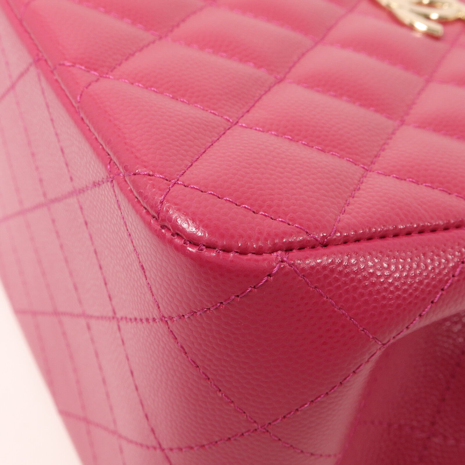CHANEL 牛皮皮革Bucket Bag鏈帶肩背袋