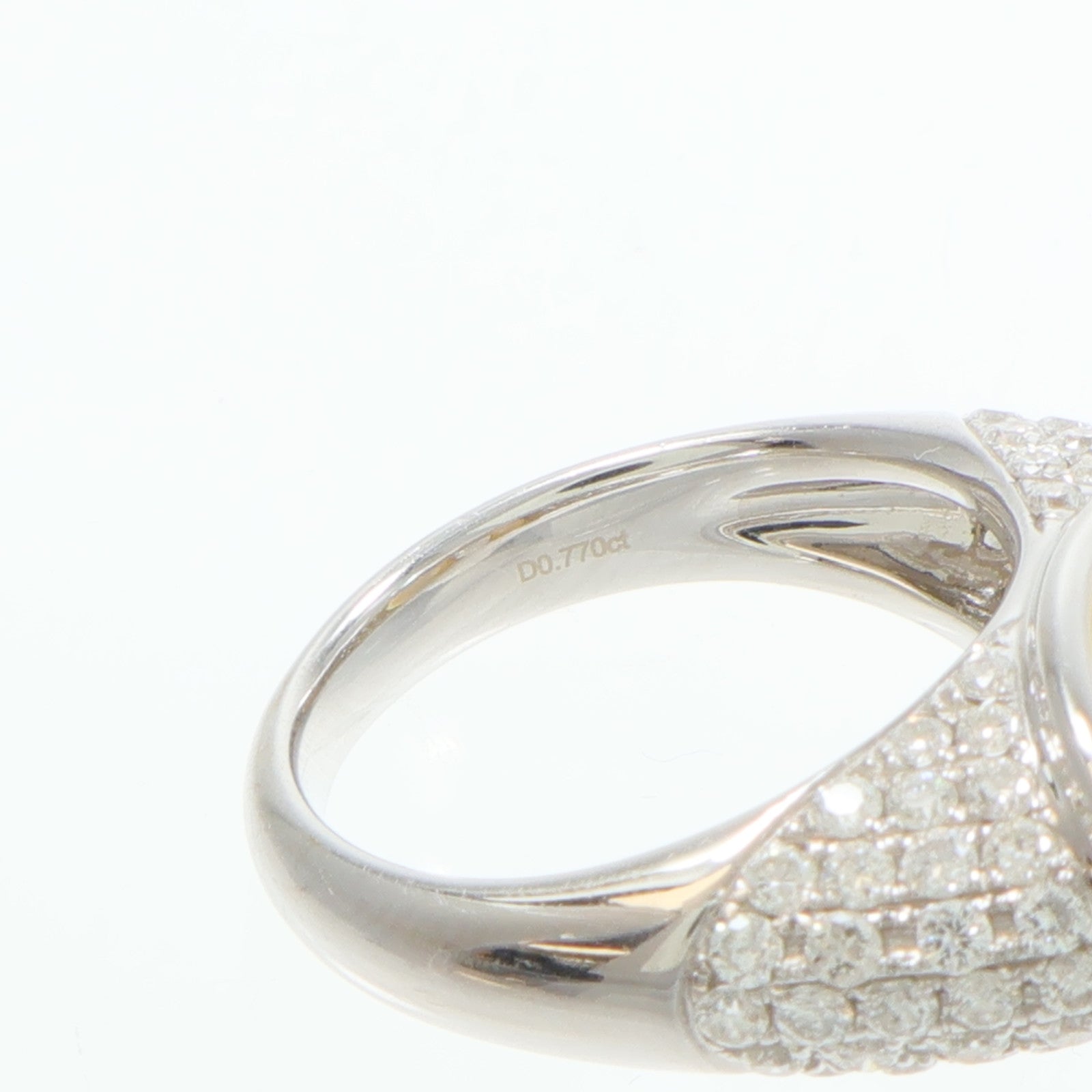 JEWELRY 18K白金Pearl Diamond Ring珍珠/鑽石戒指