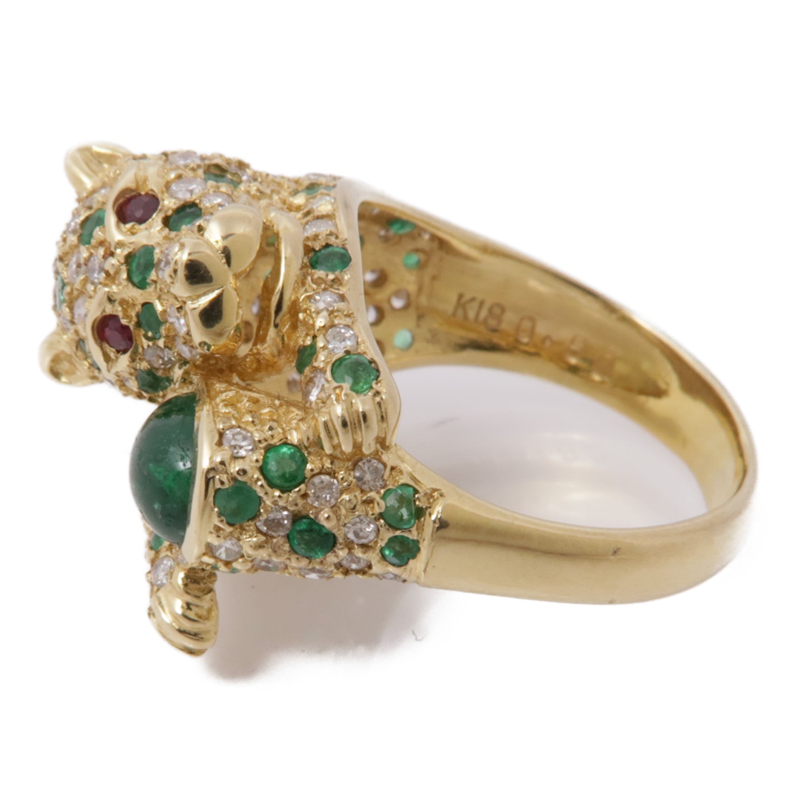 JEWELRY【激減優惠】 18K黃金Emerald Ring 綠寶石戒指 US#6.5